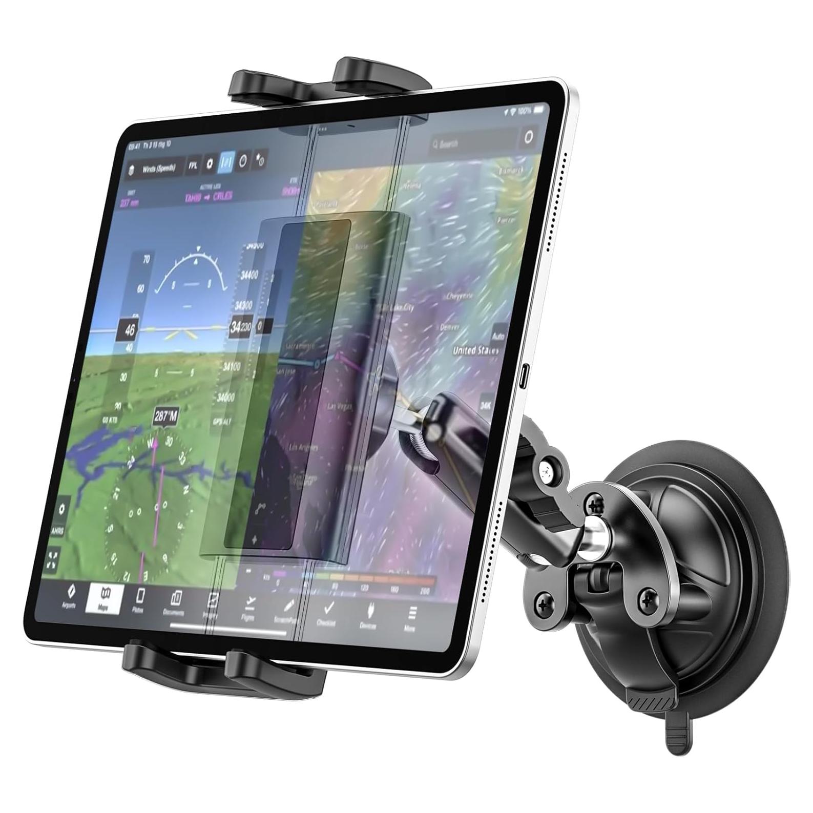 Soporte de Tableta para Pilotos Dosvsi con Ventosa Fuerte 4-13"