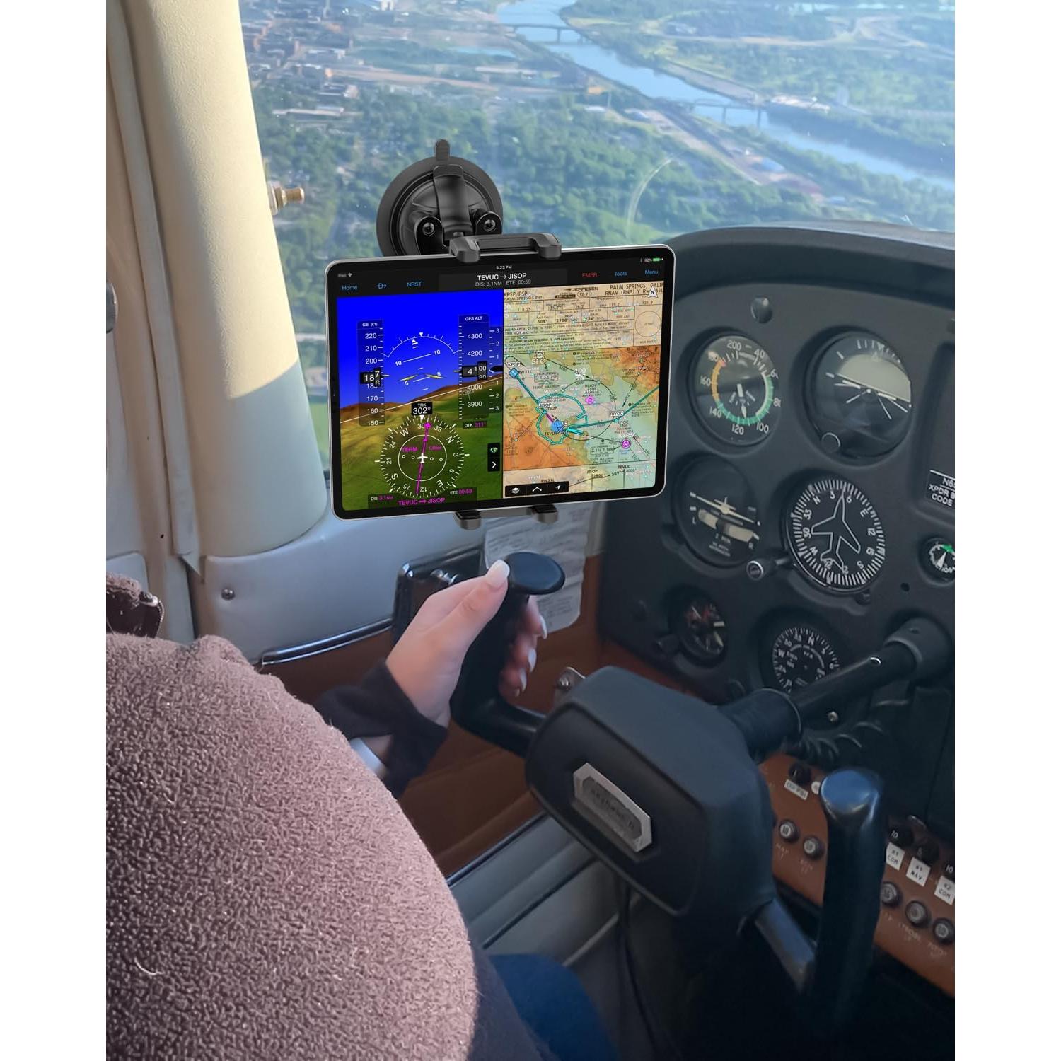 Soporte de Tableta para Pilotos Dosvsi con Ventosa Fuerte 4-13"