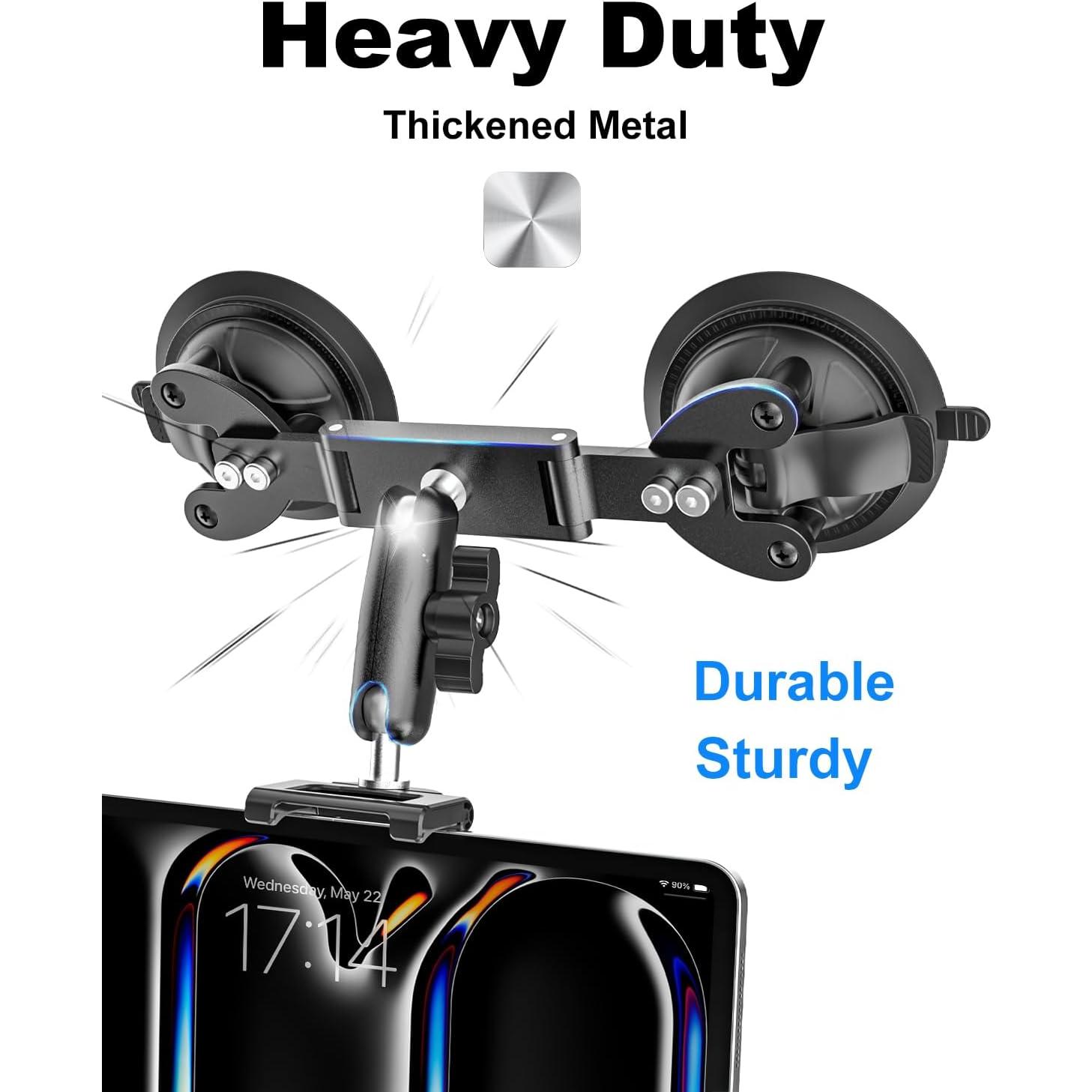 Soporte de Tablet Doble Ventosa Kolasels para Coche 5.5-15.6"