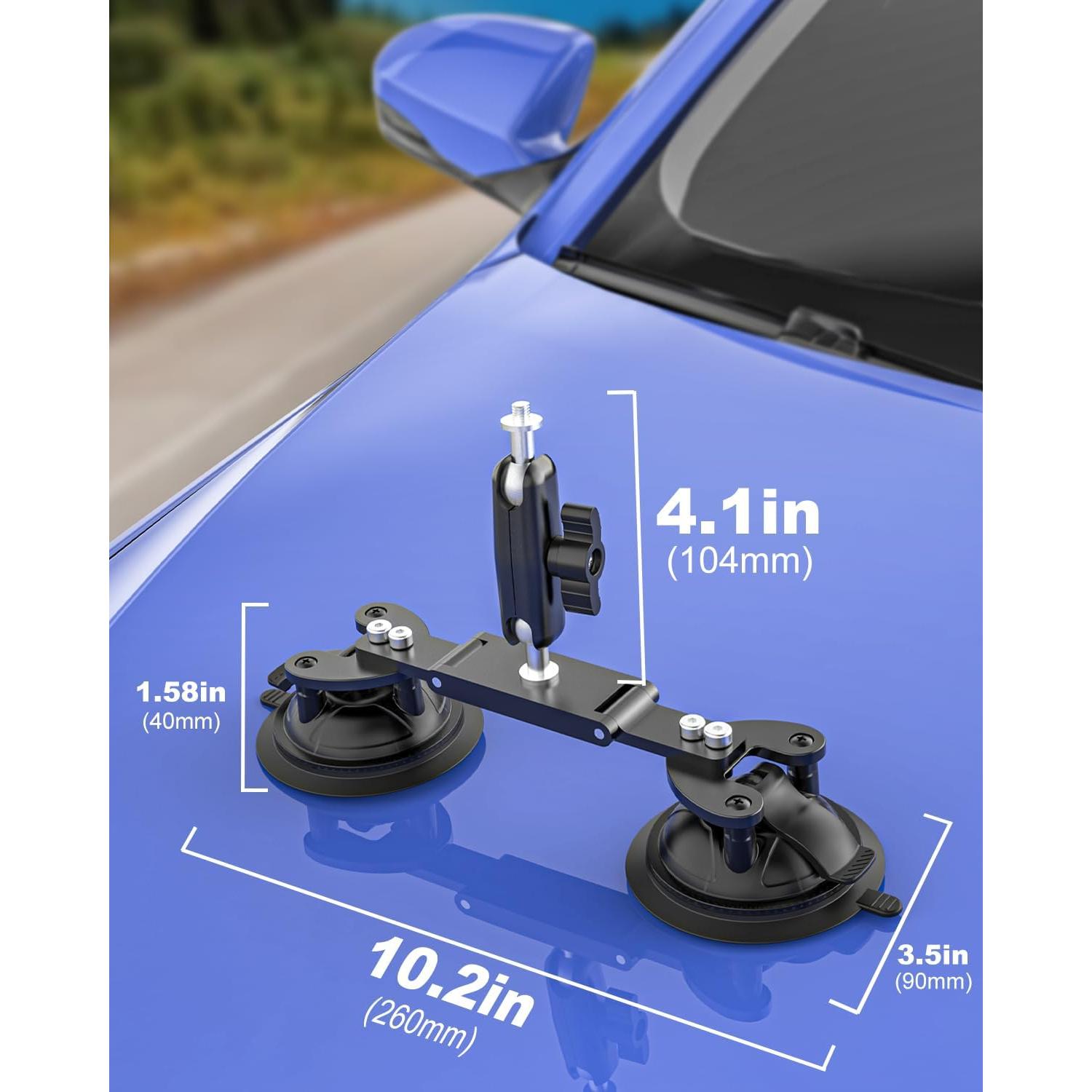 Soporte de Tablet Doble Ventosa Kolasels para Coche 5.5-15.6"