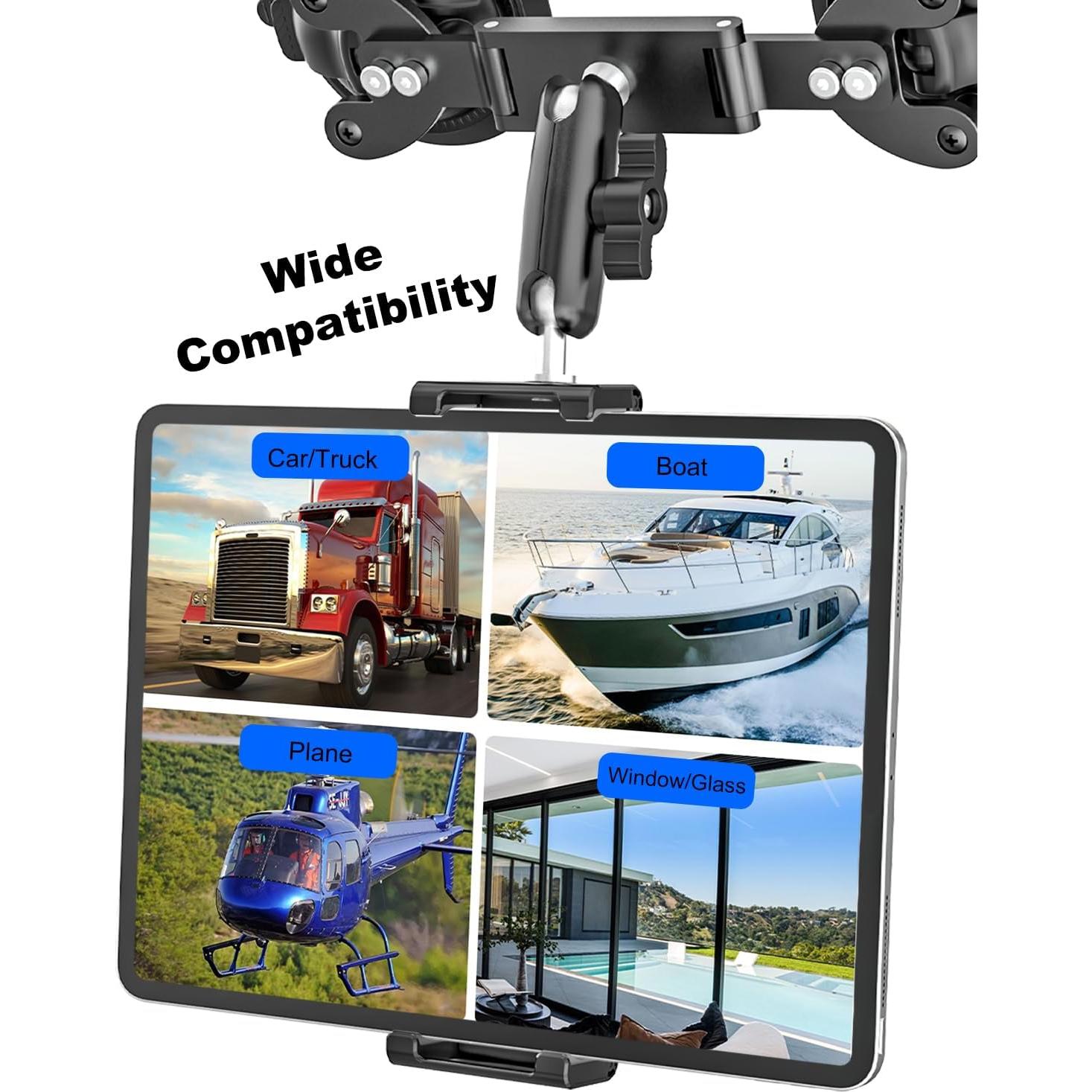 Soporte de Tablet Doble Ventosa Kolasels para Coche 5.5-15.6"