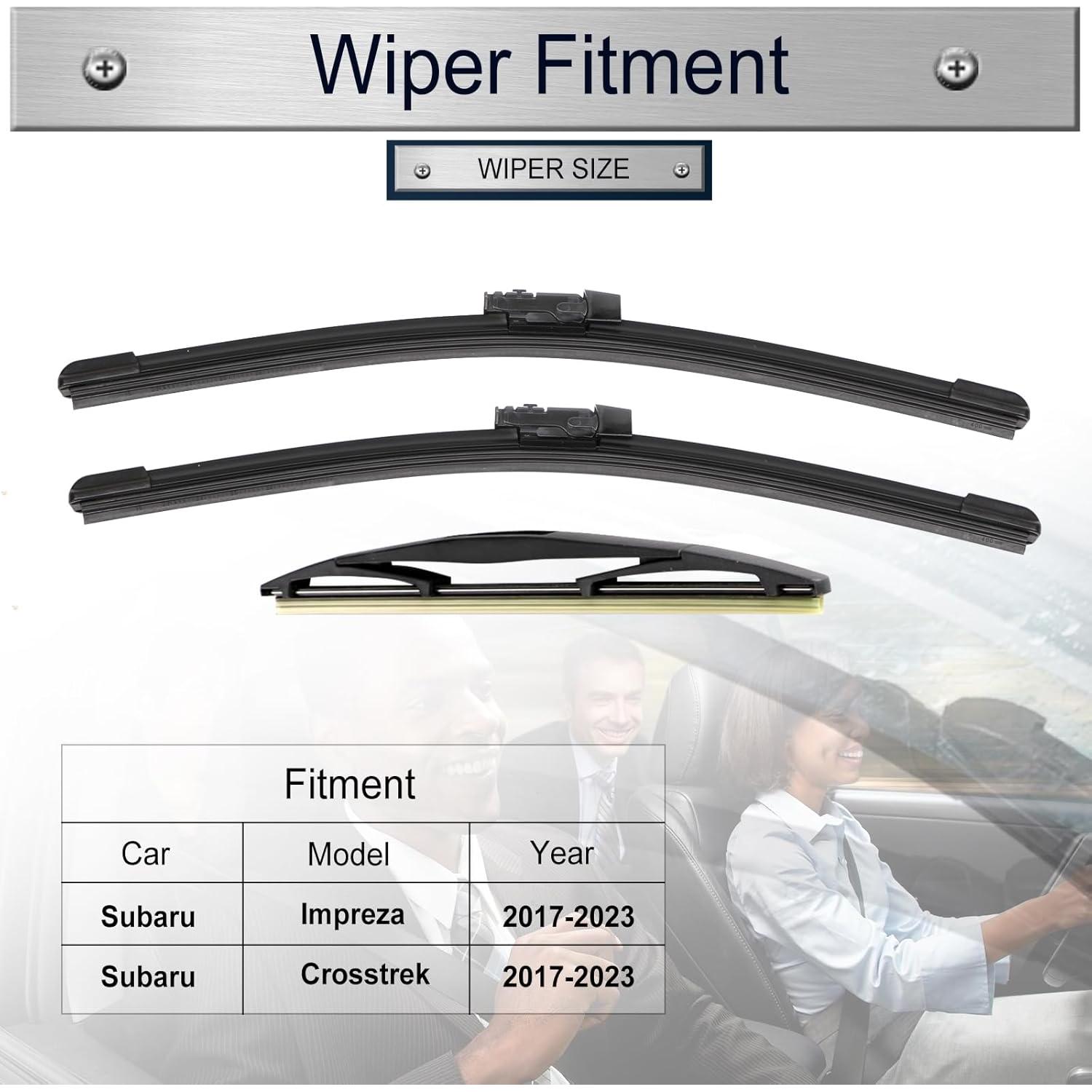 Limpiaparabrisas HODEE 66cm + 41cm + 30cm para Subaru 2017-2023