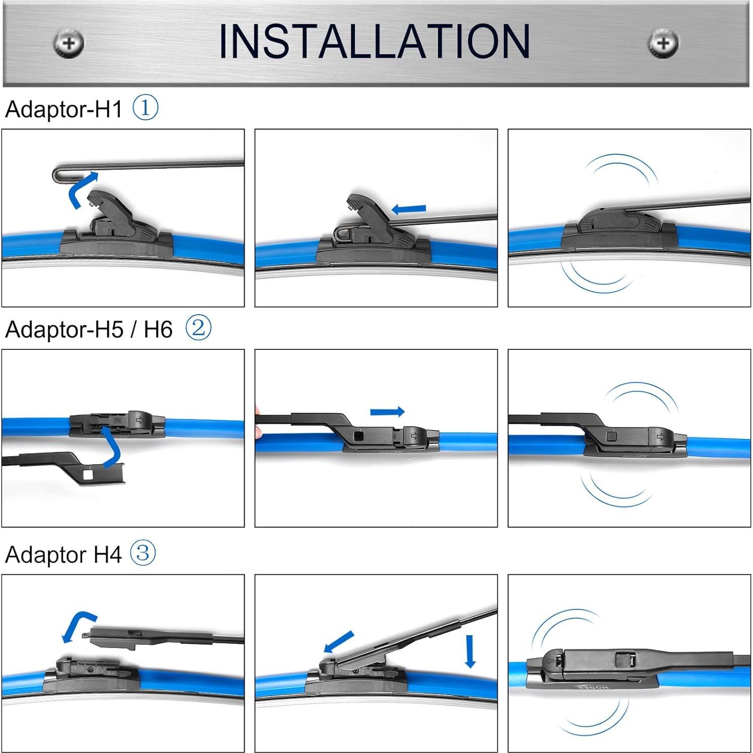 Limpiaparabrisas HODEE 66cm + 41cm + 30cm para Subaru 2017-2023