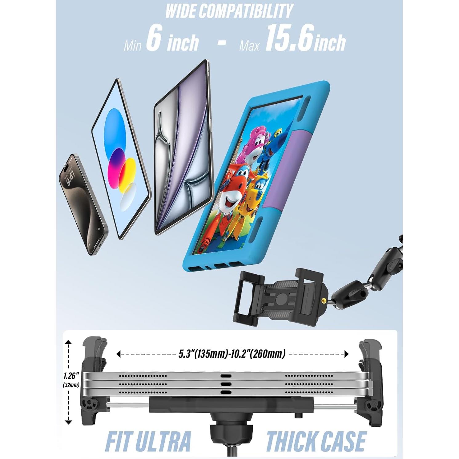 Soporte para Tablet Woleyi para Coche con Ventosa 8.5x29cm