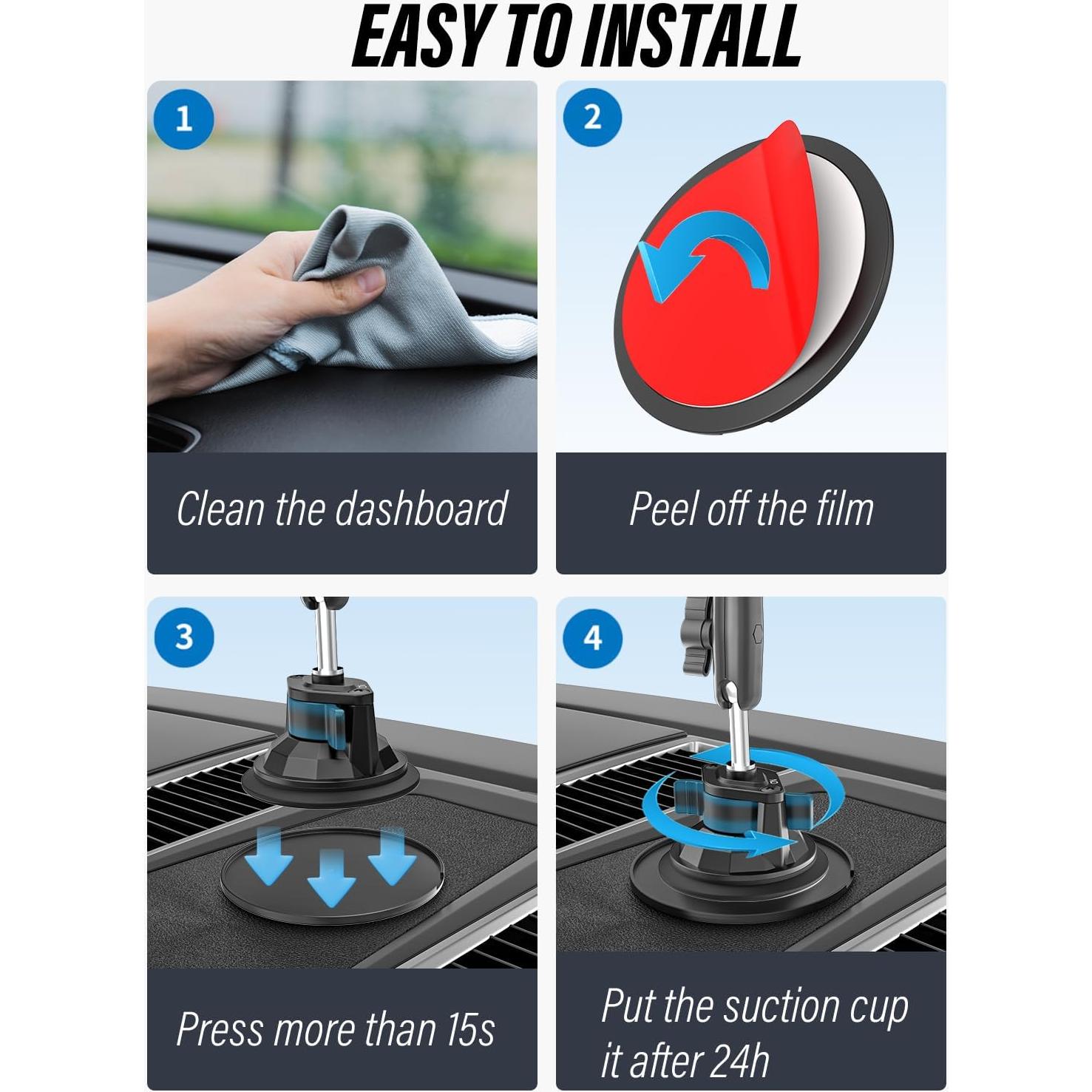 Soporte para Tablet Woleyi para Coche con Ventosa 8.5x29cm