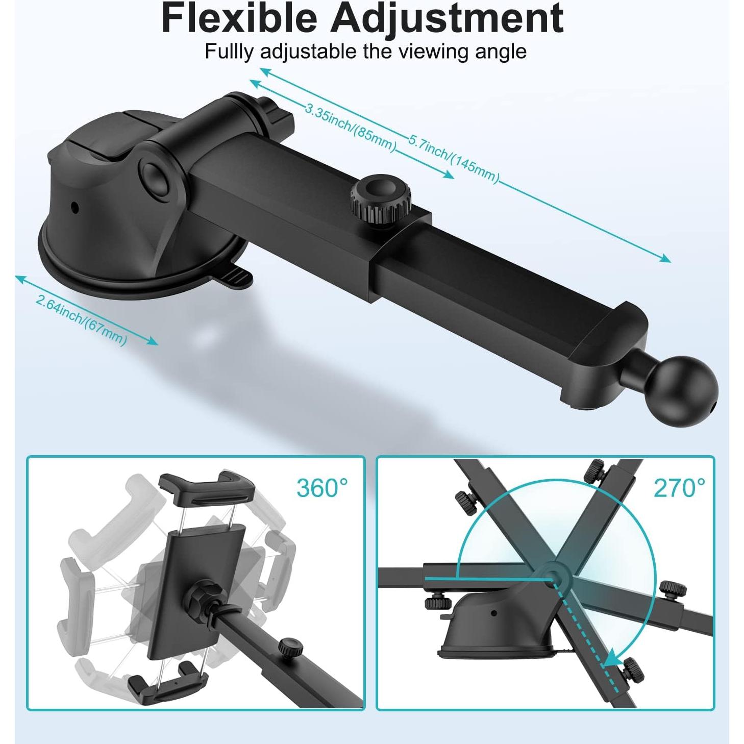 Soporte de Tablet para Coche Dosvsi con Ventosa Fuerte 11.4x19.1cm
