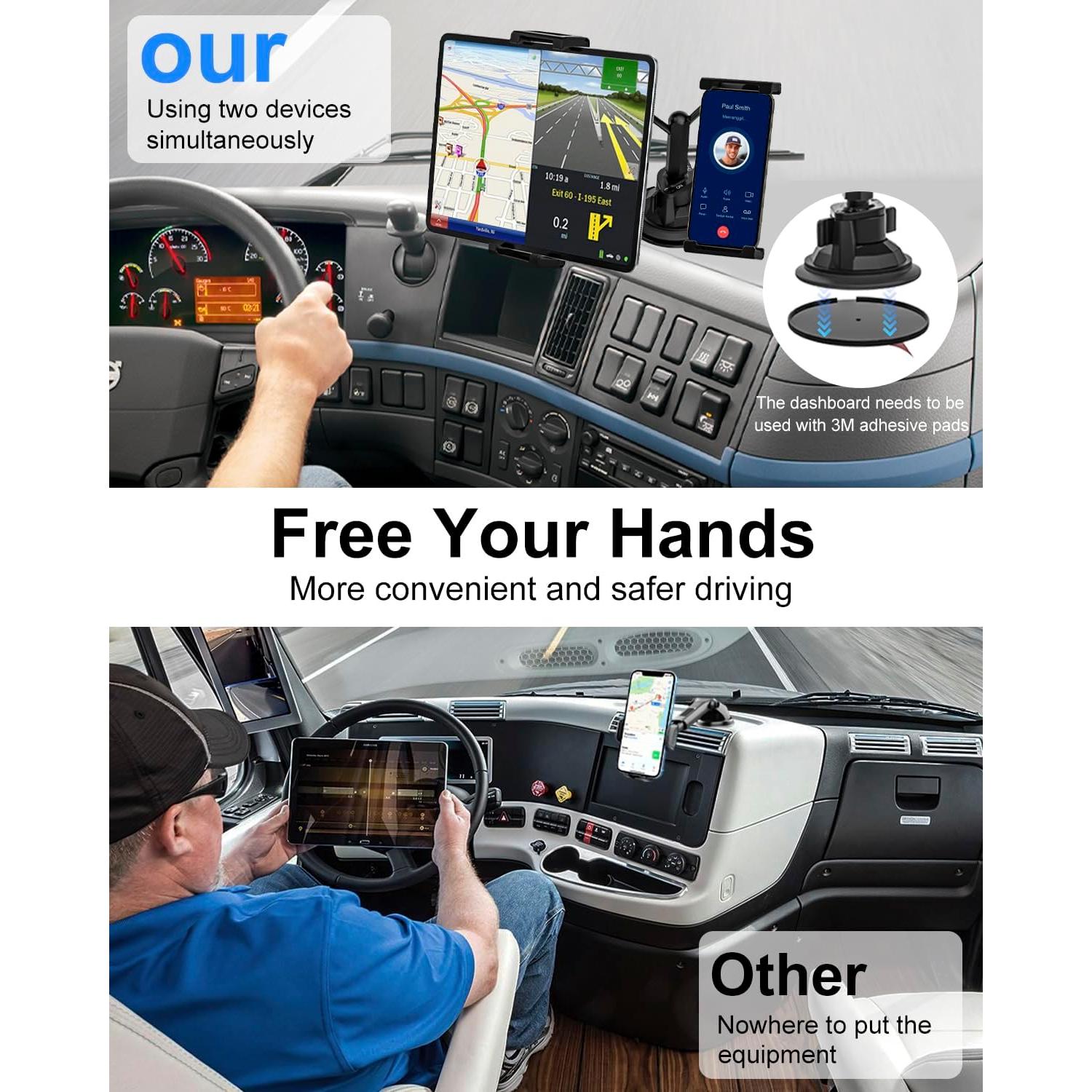 Soporte Doble para Tabletas Kolasels - Brazo de Metal 5.5-15.6"