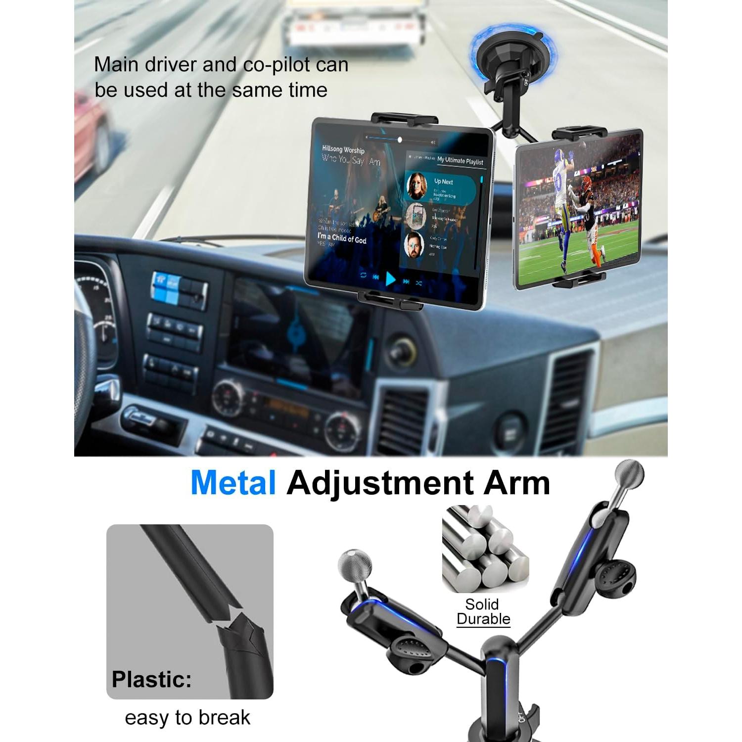 Soporte Doble para Tabletas Kolasels - Brazo de Metal 5.5-15.6"