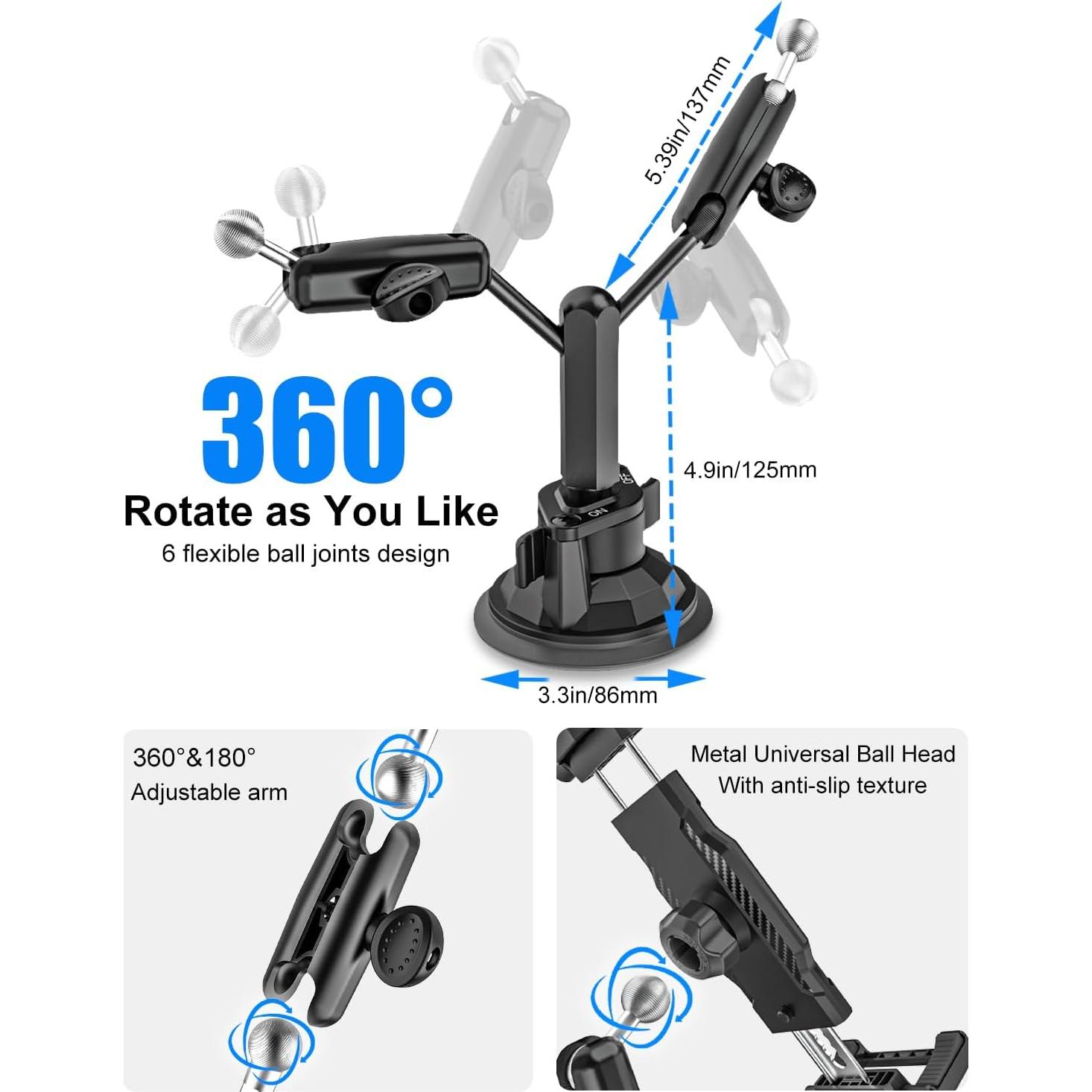 Soporte Doble para Tabletas Kolasels - Brazo de Metal 5.5-15.6"
