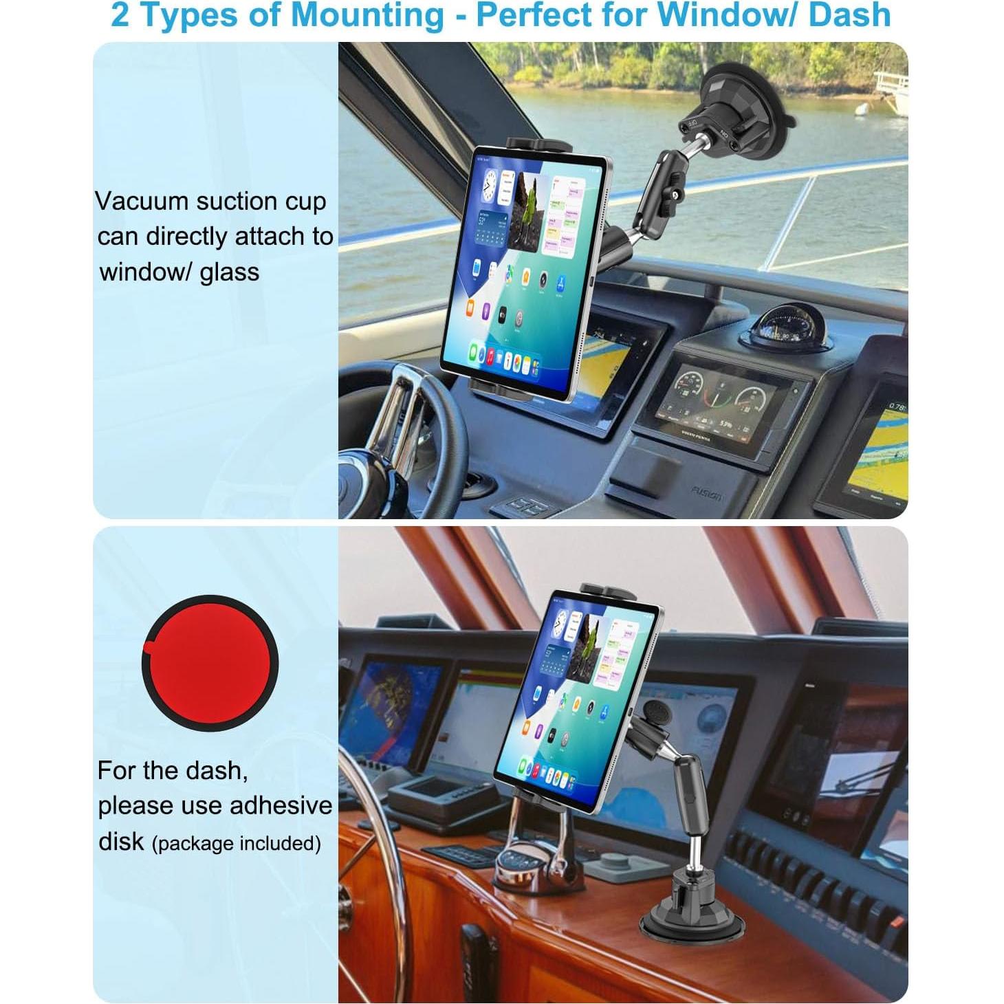 Soporte para Tableta de Barco Dosvsi con Ventosa 360°