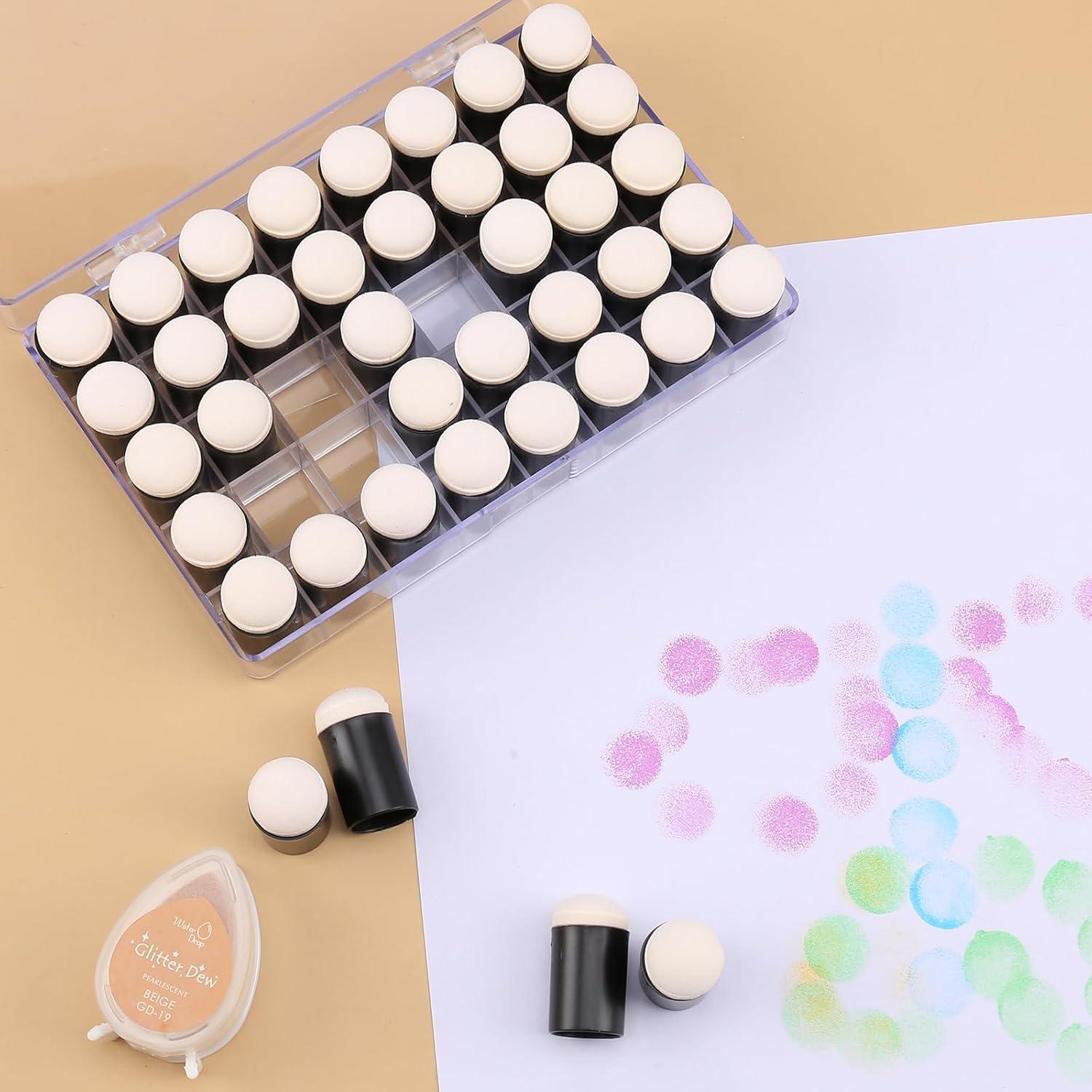 40 Aplicadores de Esponja con Estuche HAUSTGO - Pintura y Tinta