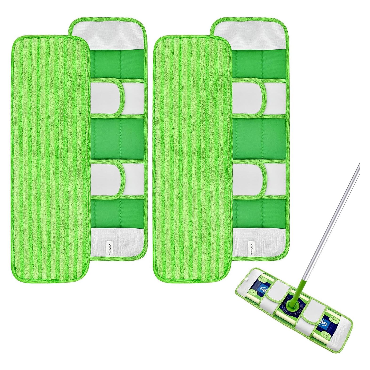 Paquete de 4 almohadillas de microfibra Swiffer XL reutilizables