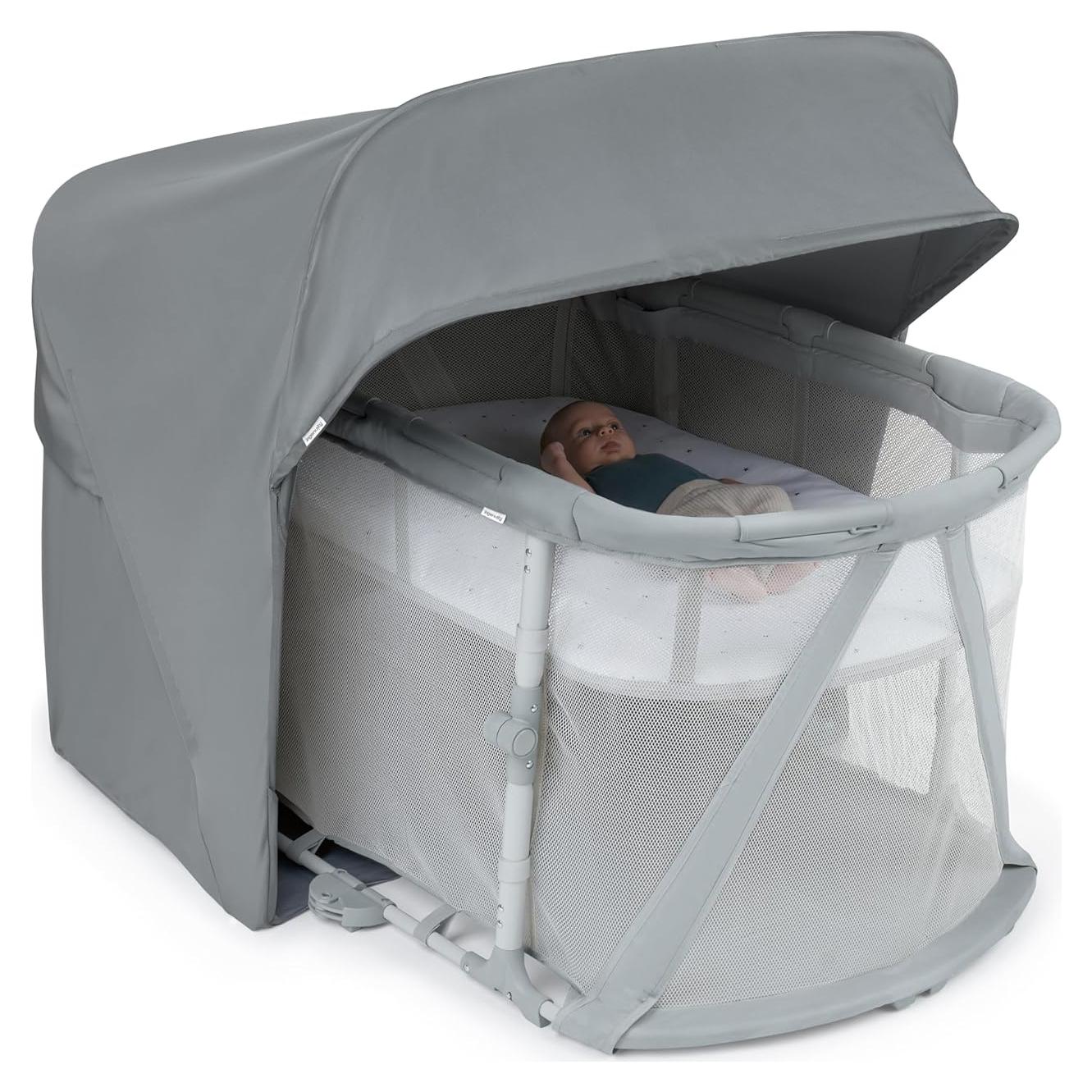 Cuna Portátil 3-en-1 Ingenuity Retiro de Sueños Gris