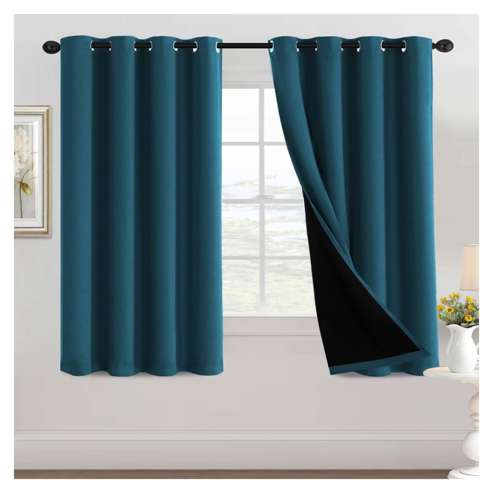 Cortinas Opacas H.VERSAILTEX 132x160 cm Verde Oscuro