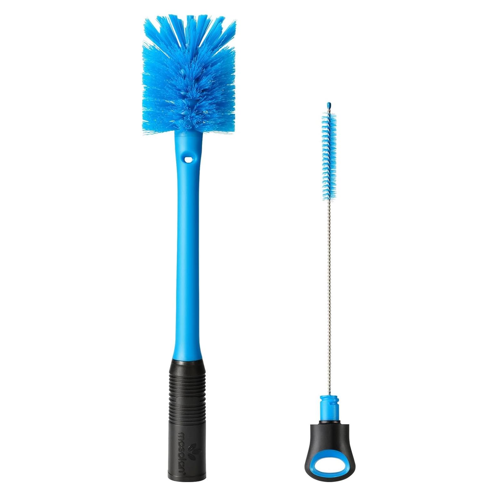 Cepillo Limpiador de Botellas 2-en-1 MOSOLAN Azul Suave