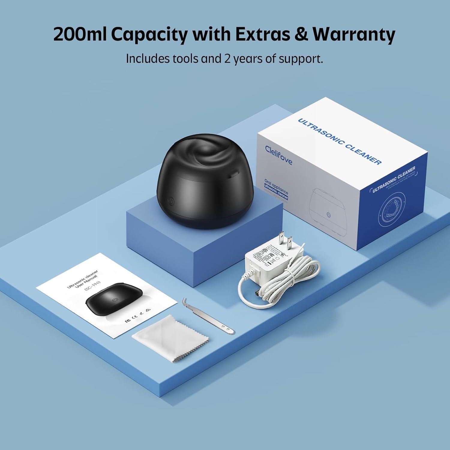 Limpiadora Ultrasónica 48kHz Souncrise 200ML para Dentaduras