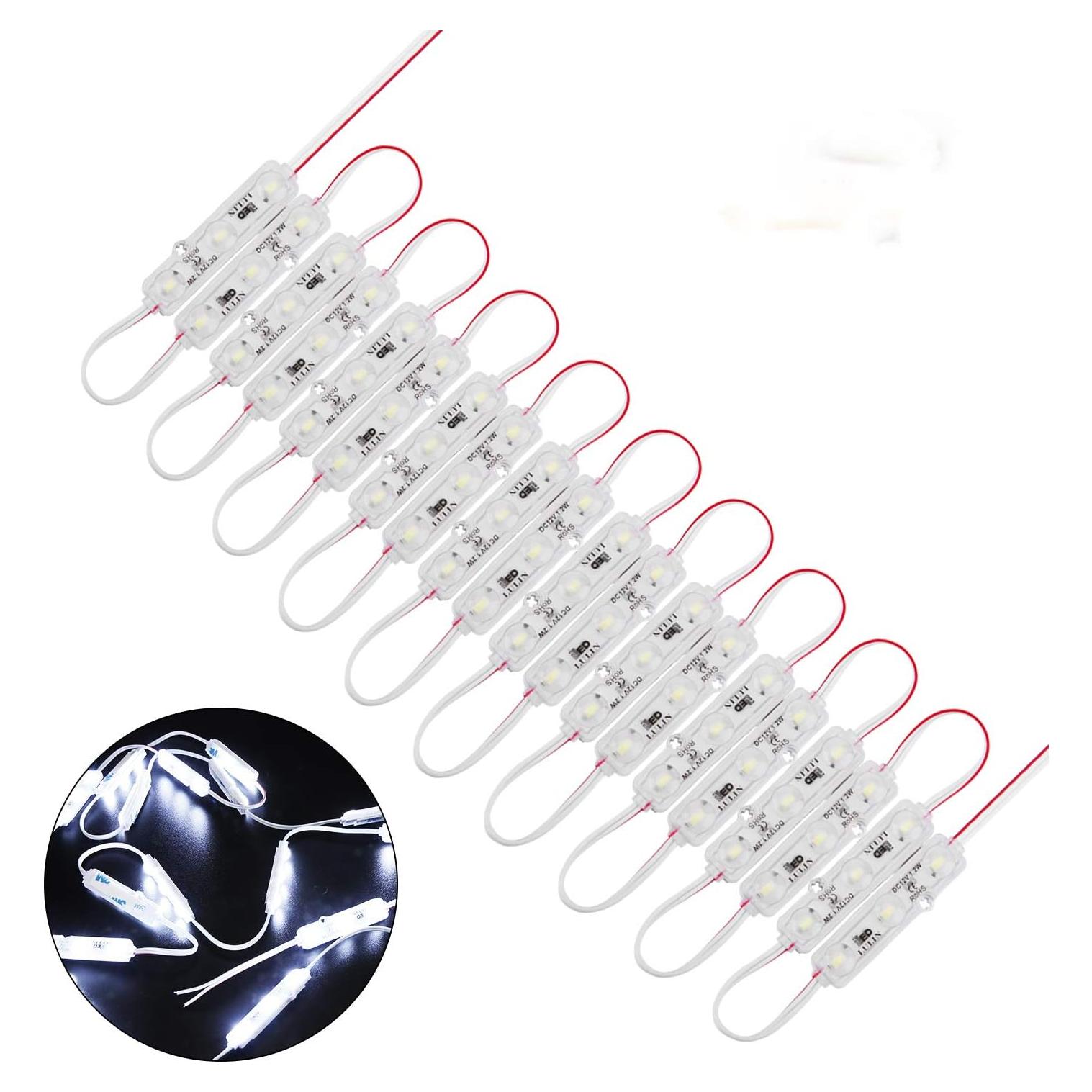 Módulos LED Lulin 100PCS 1.2W Blancos IP67 16.15M