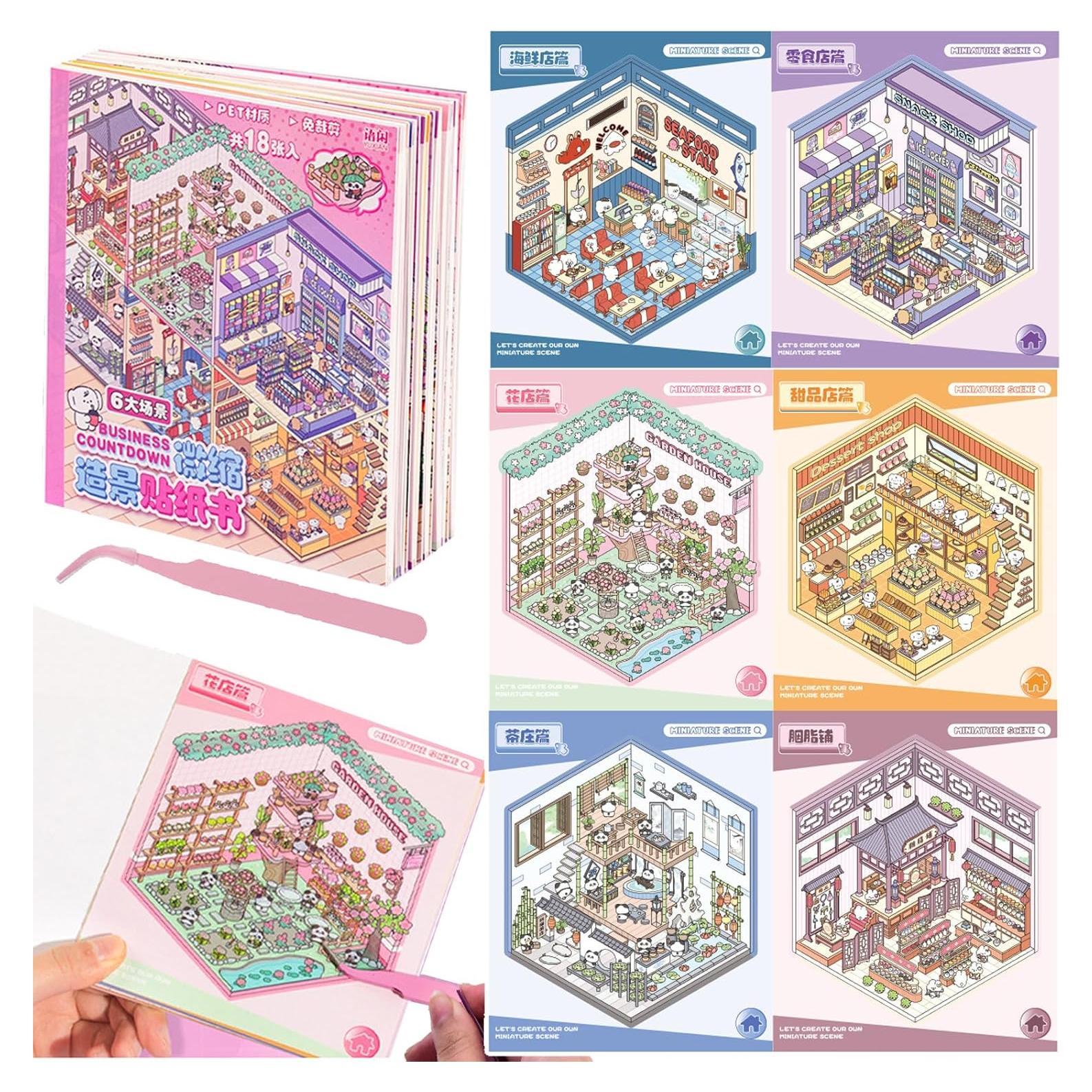 Libro de Stickers 3D DIY Casa BROVITI - 6 Diseños Creativos