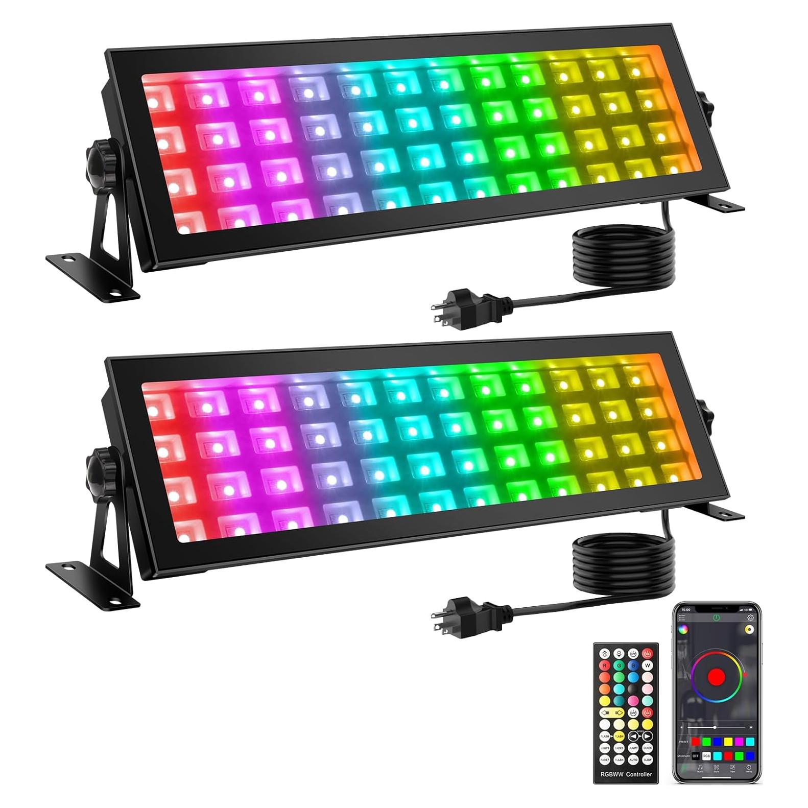 Barra de Luz LED OPPSK 96W IP66 Control Remoto APP 2 Pzas