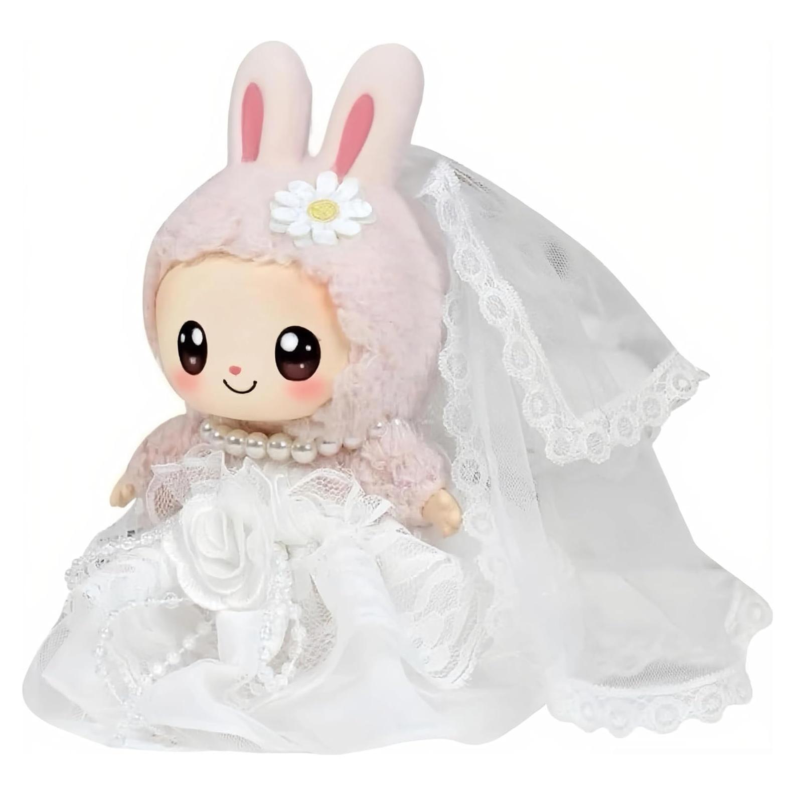 Vestido de Novia para Muñecas 17cm VVQUI - 3 Piezas Tul con Perlas