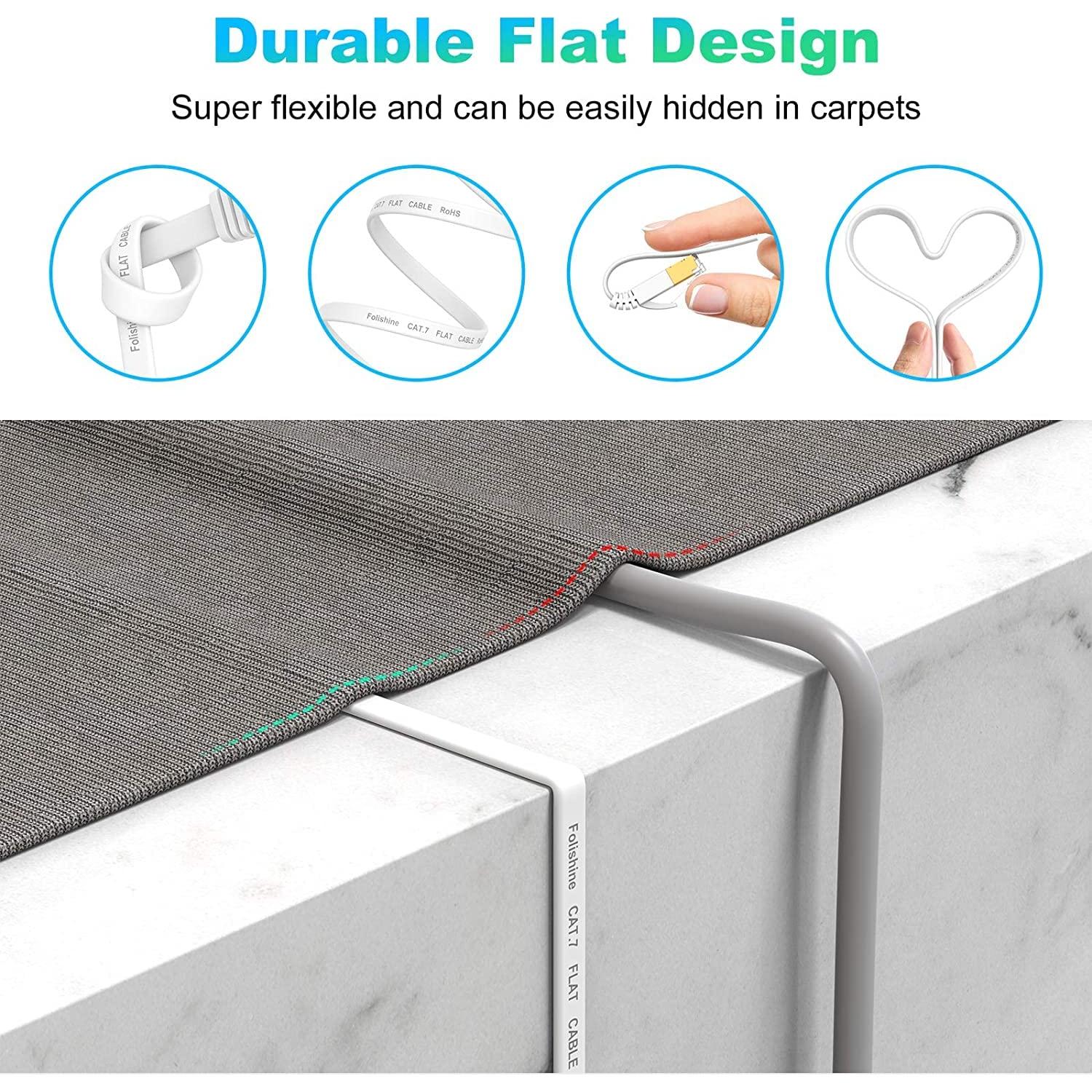 Cable Ethernet Cat7 Folishine 5M Alta Velocidad 10Gbps