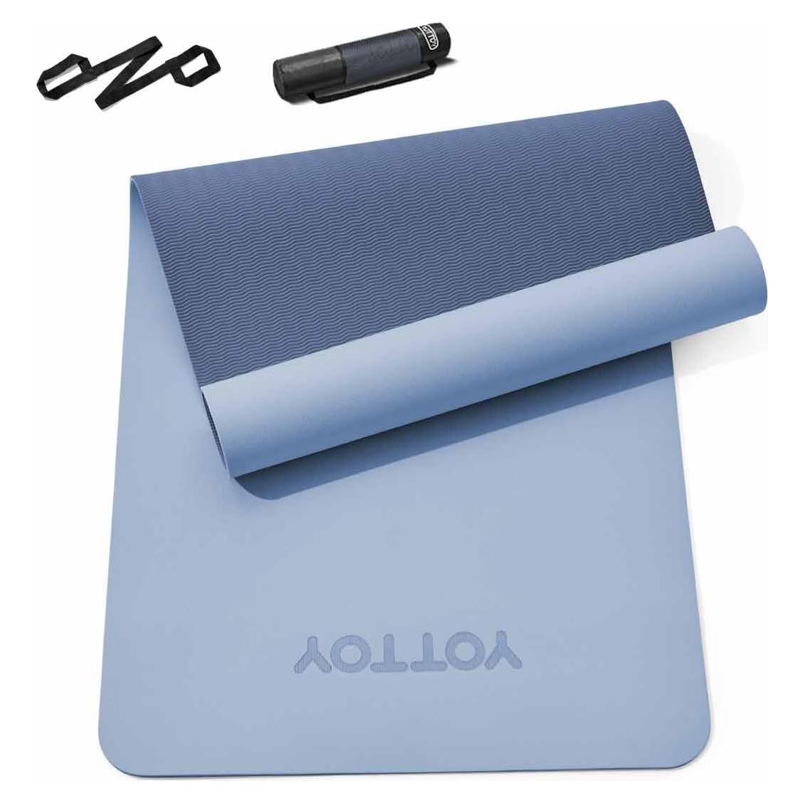 Esterilla de Yoga YOTTOY Antideslizante 183x61cm Azul