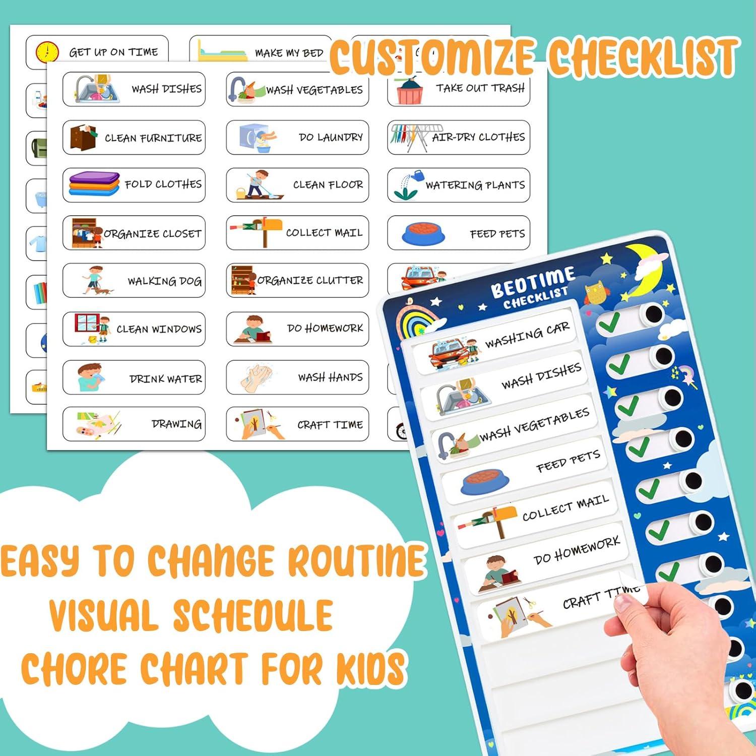 Tabla de Tareas Interactiva Gurmkzen para Niños - Rutinas Diarias