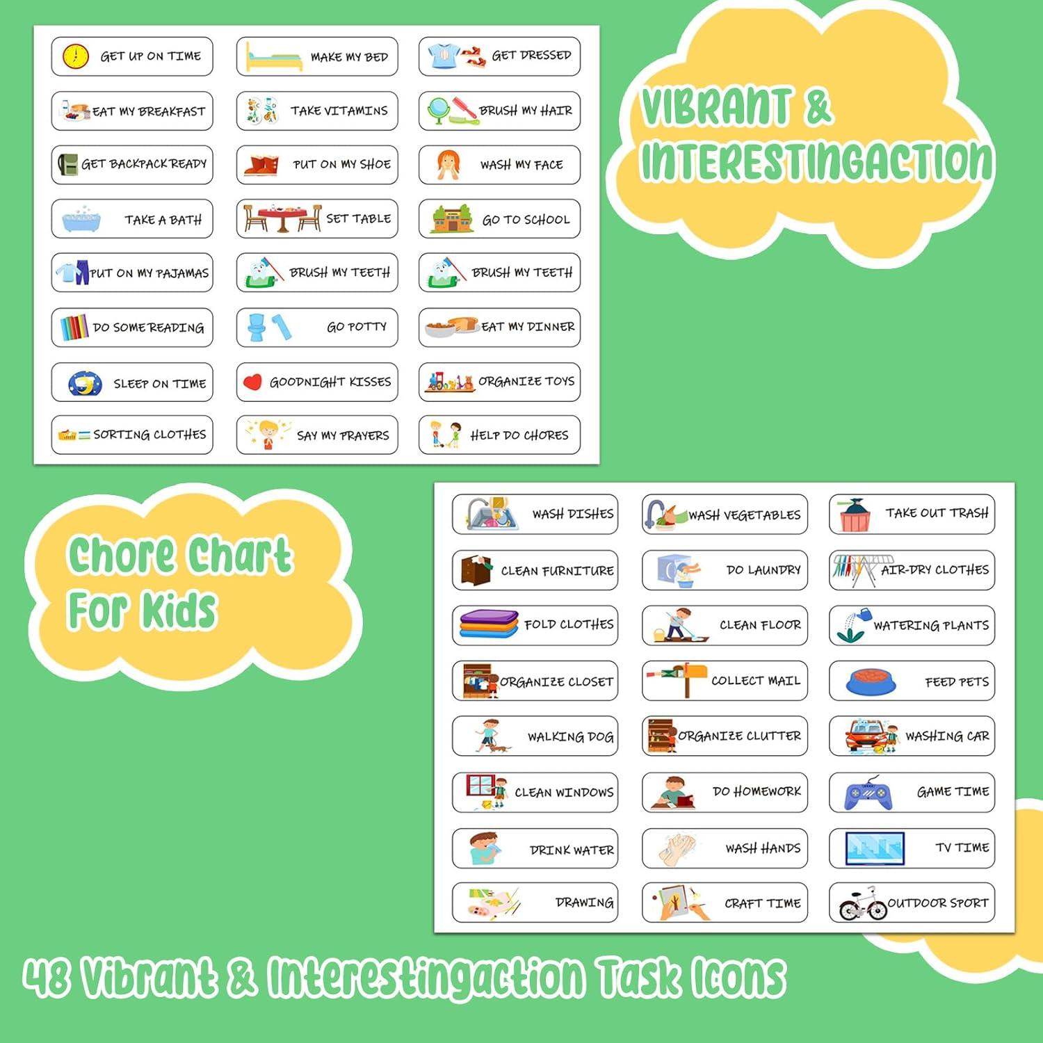 Tabla de Tareas Interactiva Gurmkzen para Niños - Rutinas Diarias