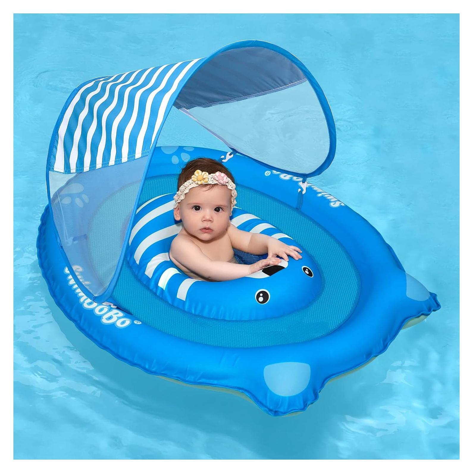 Flotador de piscina para bebés Swimbobo K7706 con toldo UPF 50