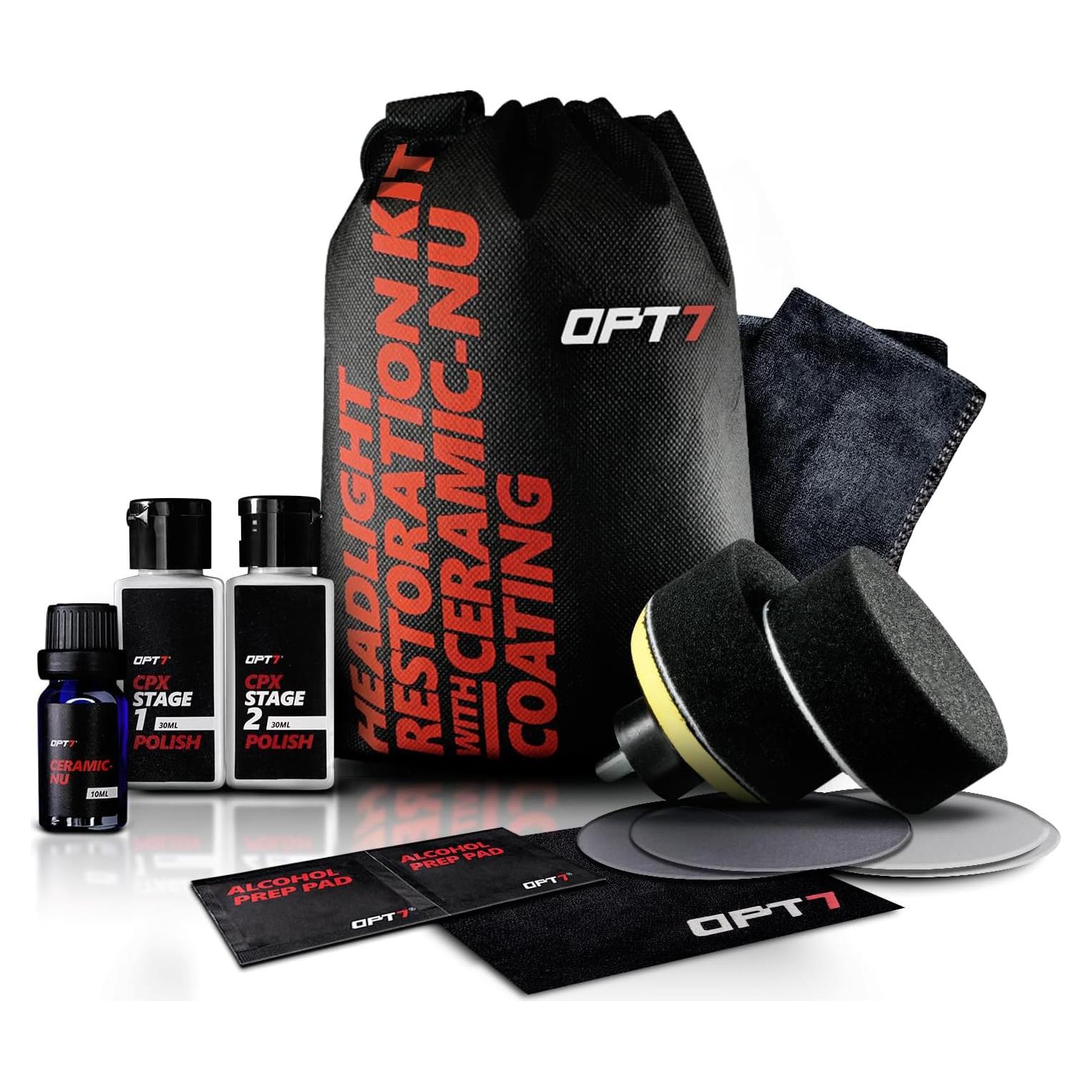 Kit de Restauración de Faros OPT7 FBA-HEADLIGHT-RESTORATION-KIT-V2