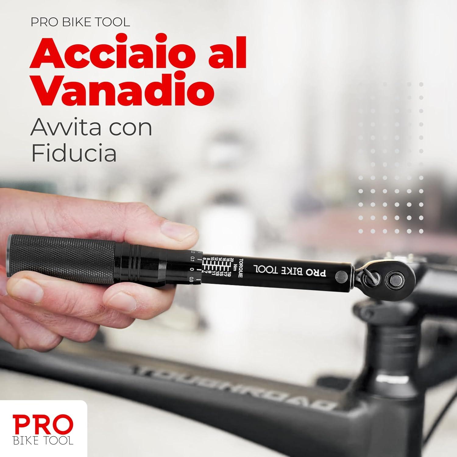 Juego de Llave de Torque PRO BIKE TOOL 2-20 Nm con Estuche