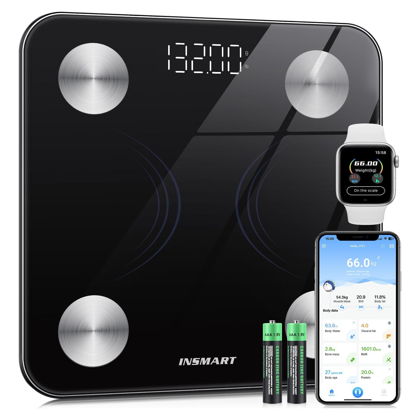 Báscula Inteligente INSMART Bluetooth 17 Composiciones 181 kg