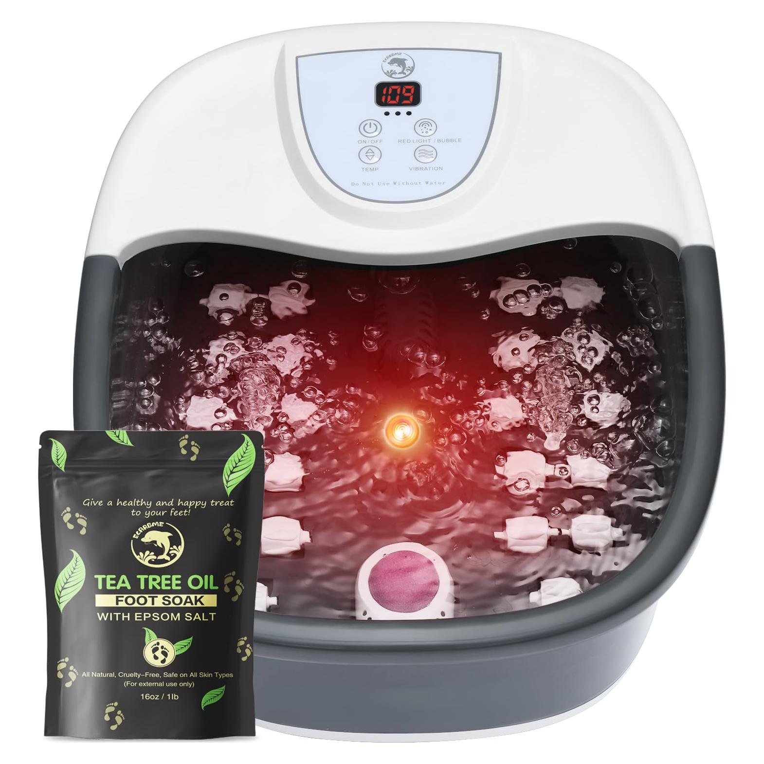 Masajeador de pies ECARBME E20-91BLACK con calor y burbujas