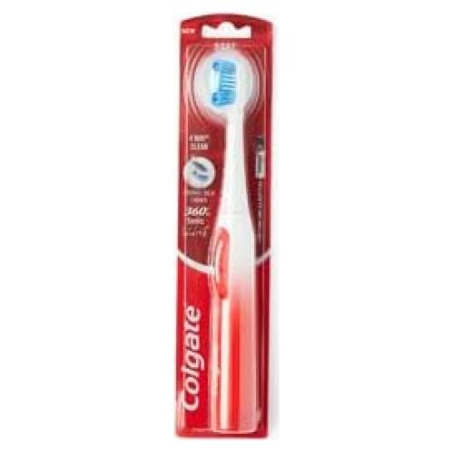 Cepillo de dientes Colgate 360 Optic White a pilas suave 2 unidades