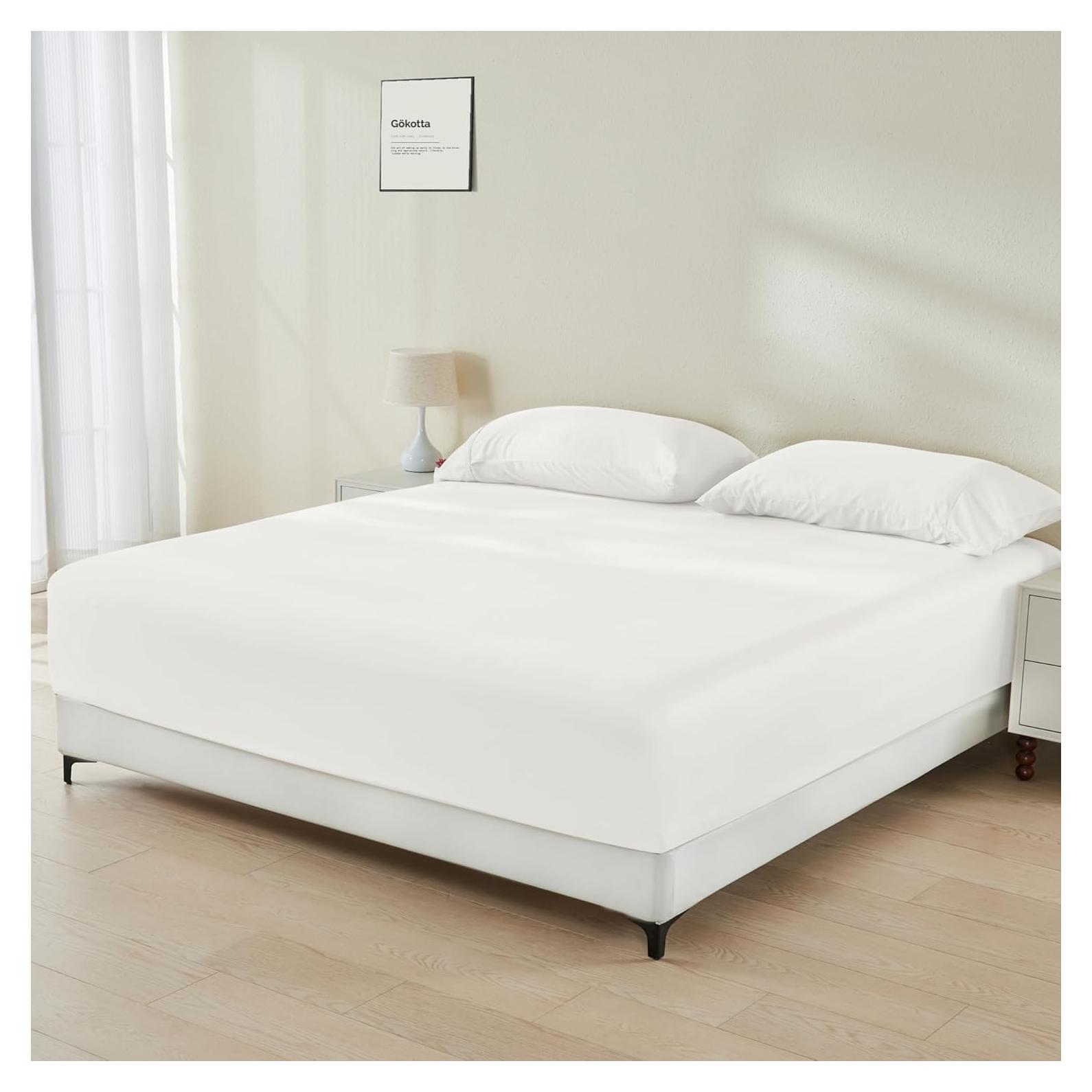 Juego de Sábana Ajustable Gokotta Individual Rayón Bambú 15cm