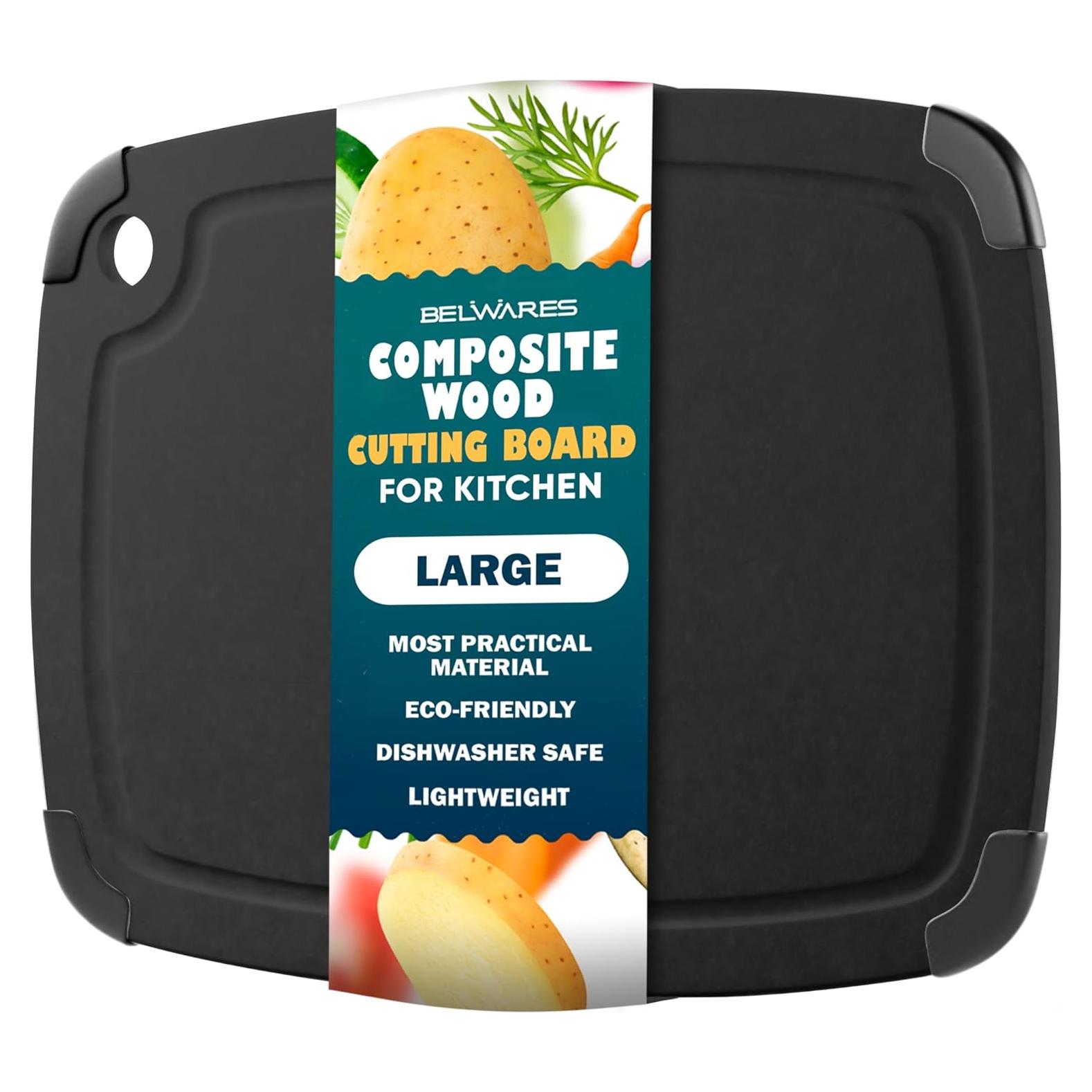 Tabla de Cortar Belwares 36.83x28.58cm Madera Ecológica Apta Lavavajillas