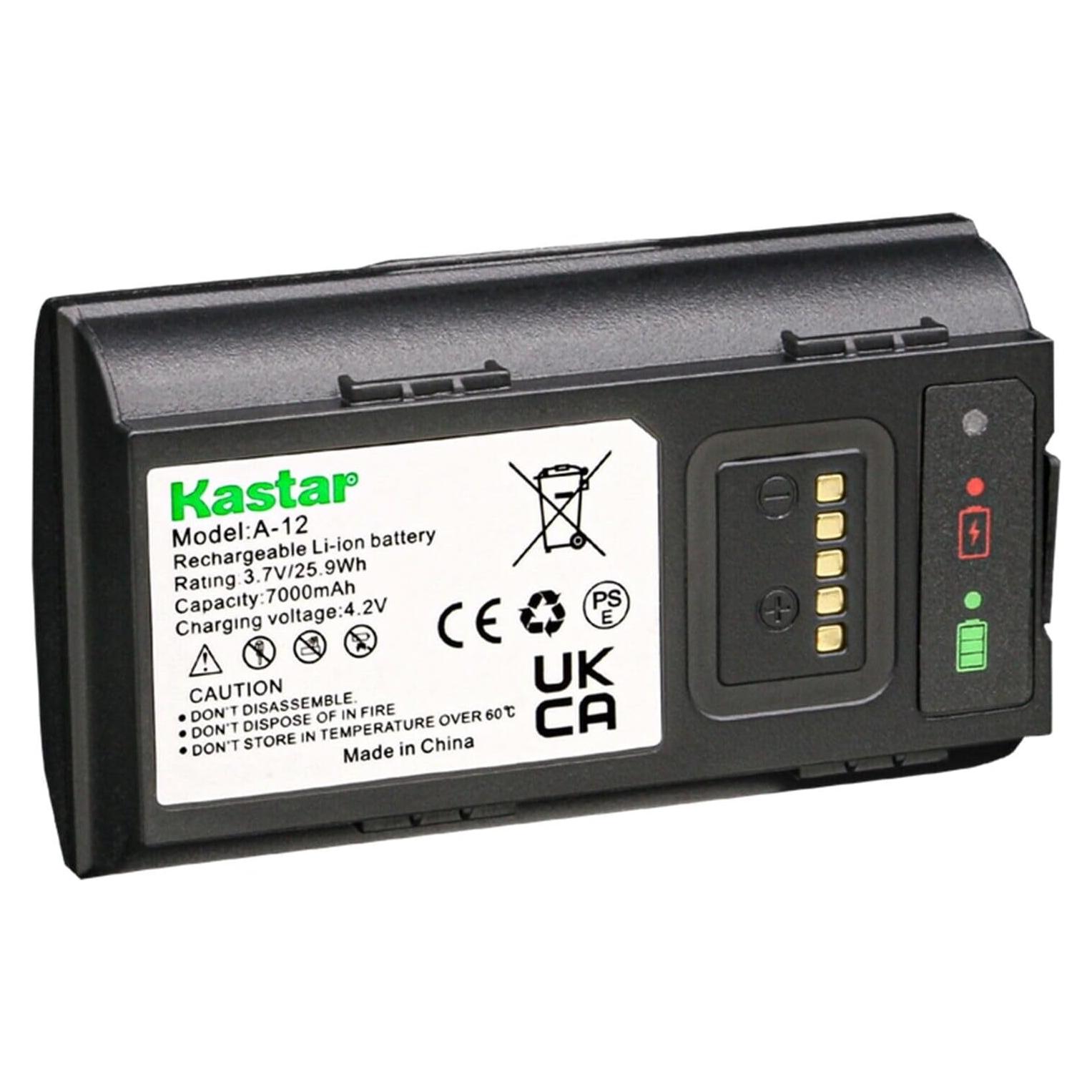Batería Kastar A12 3.7V 7000mAh para Timbre Arlo Esencial
