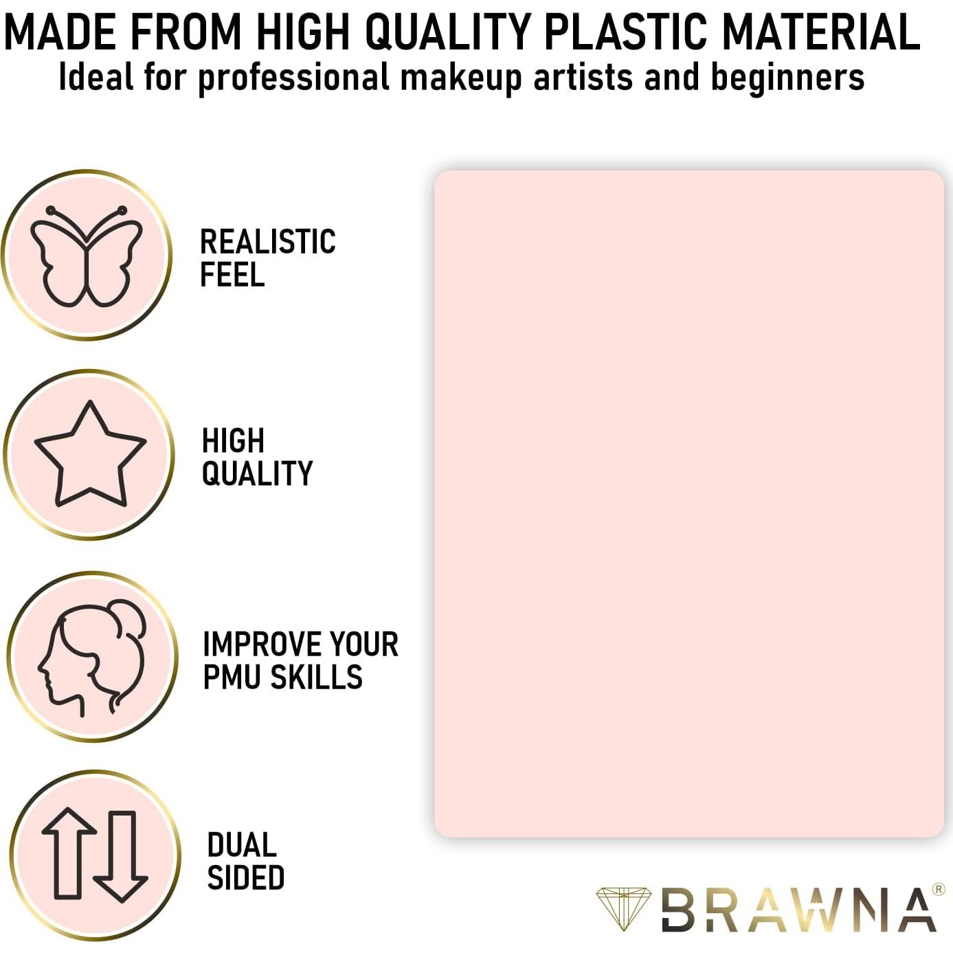 Plantilla de Cejas Reutilizable BRAWNA 10 Formas 19.5x14.5cm