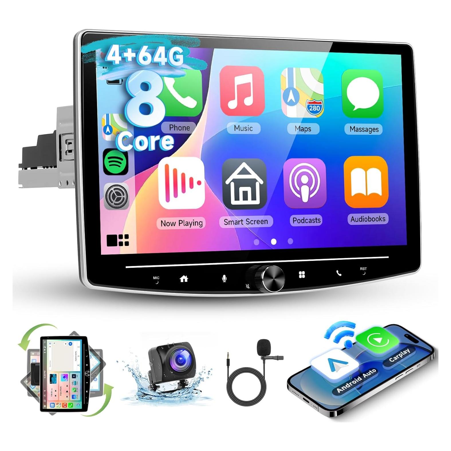 Estéreo de coche Android Hodozzy 10.1" 4G+64G CarPlay Bluetooth
