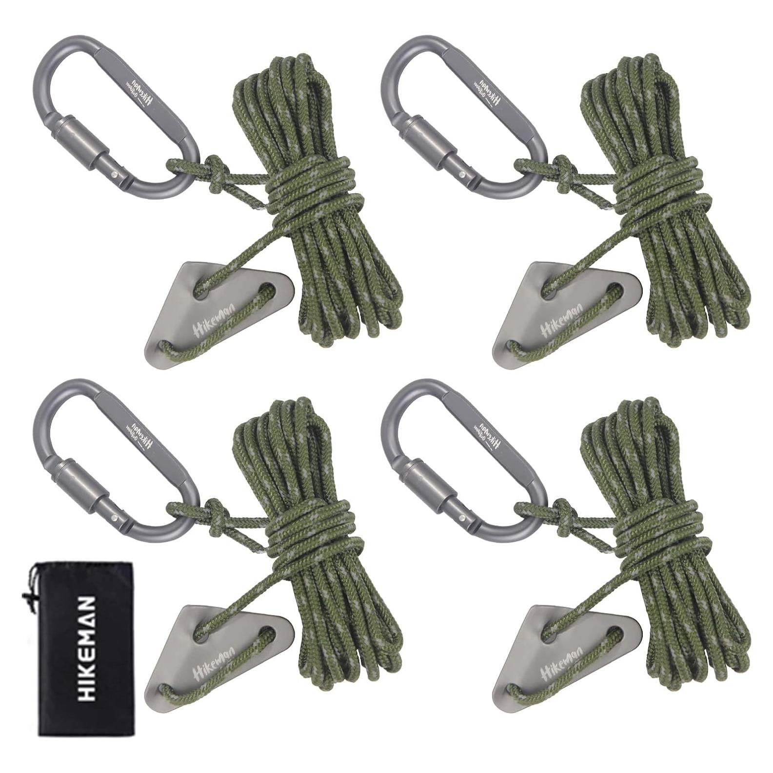 Cuerda de Camping HIKEMAN 4mm Reflectante 15.85m con Mosquetón