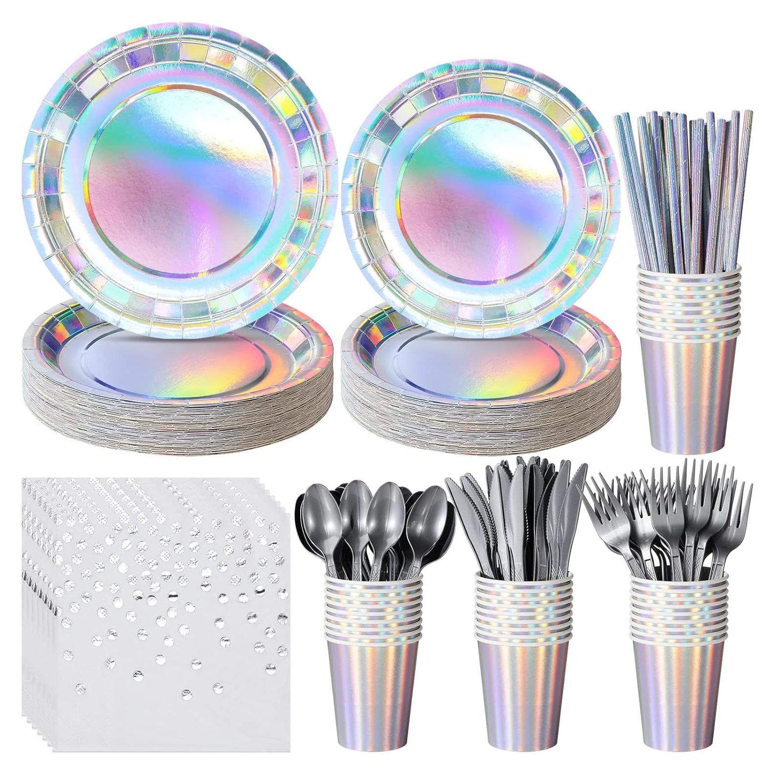 Juego de Vajilla Iridiscente FunnyPars para 25 Personas