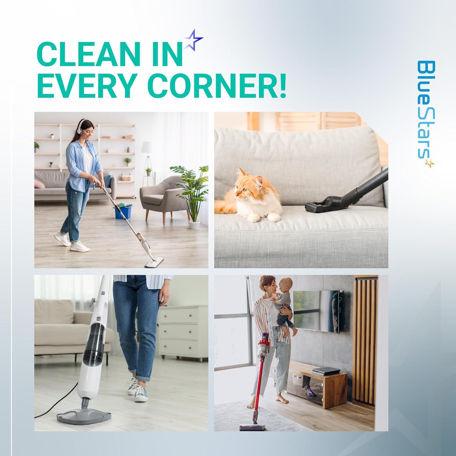 Paquete de 8 almohadillas de microfibra BlueStars para H2O X5