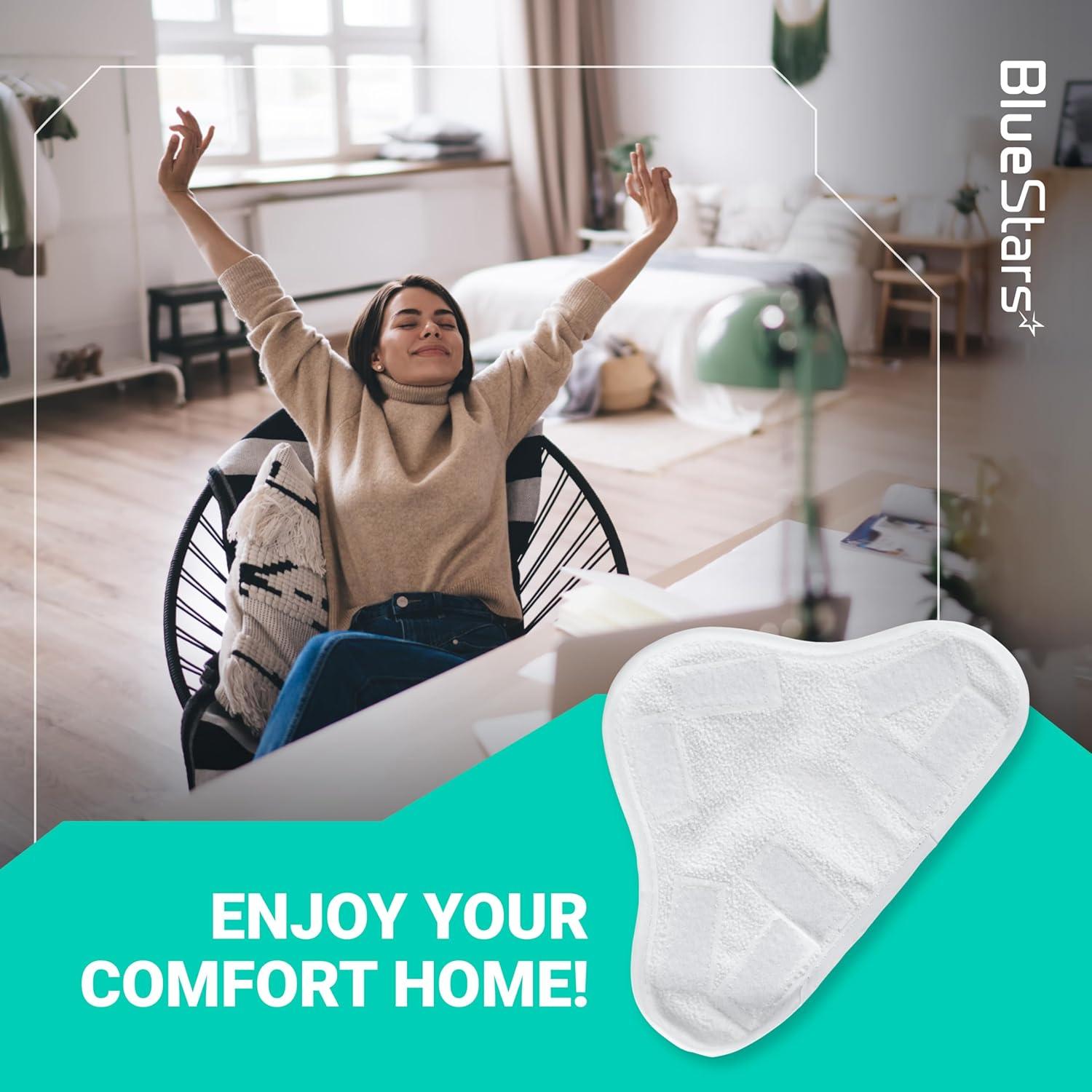 Paquete de 8 almohadillas de microfibra BlueStars para H2O X5