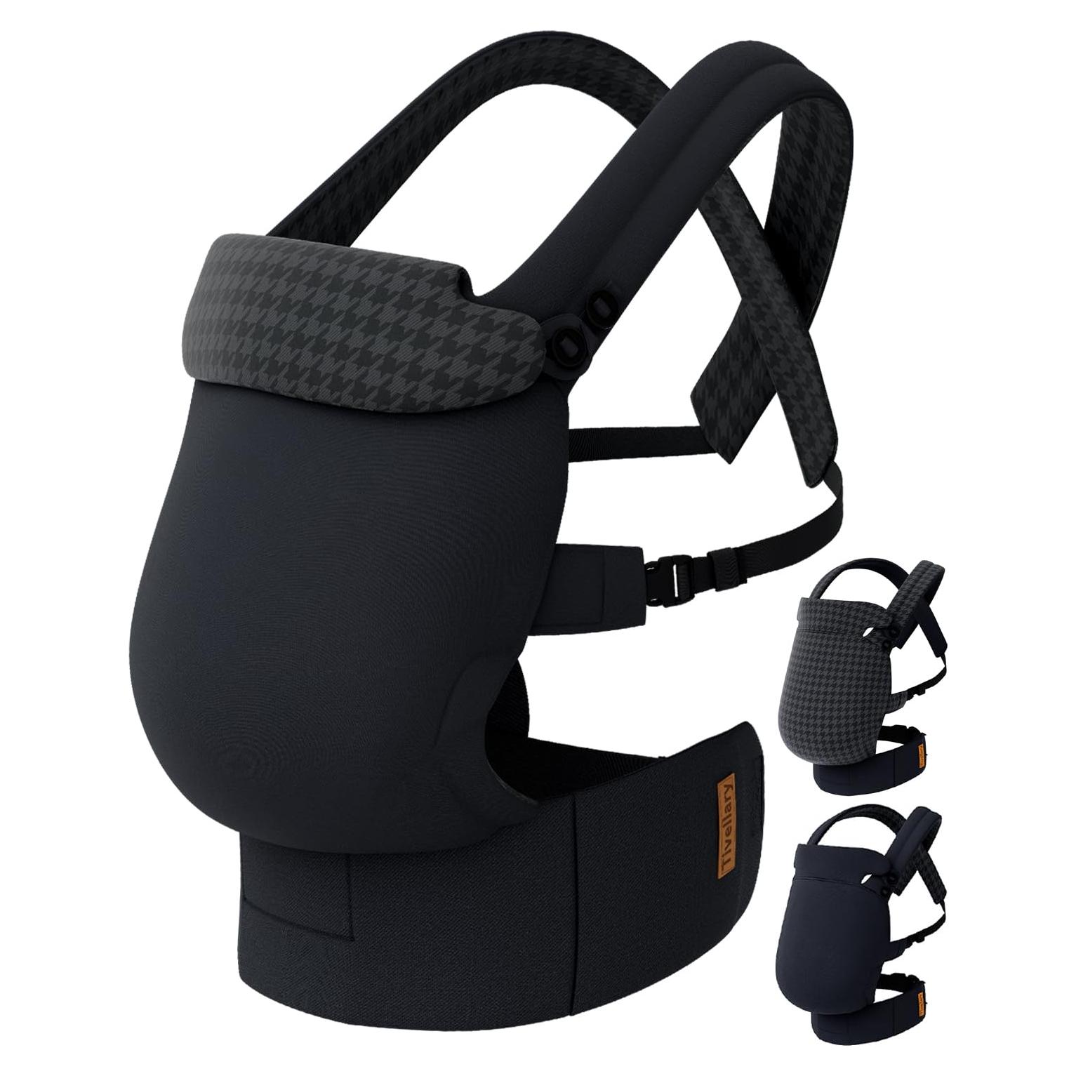 Portabebés Reversible Lyocell Negro y Houndstooth 3.2-20 kg