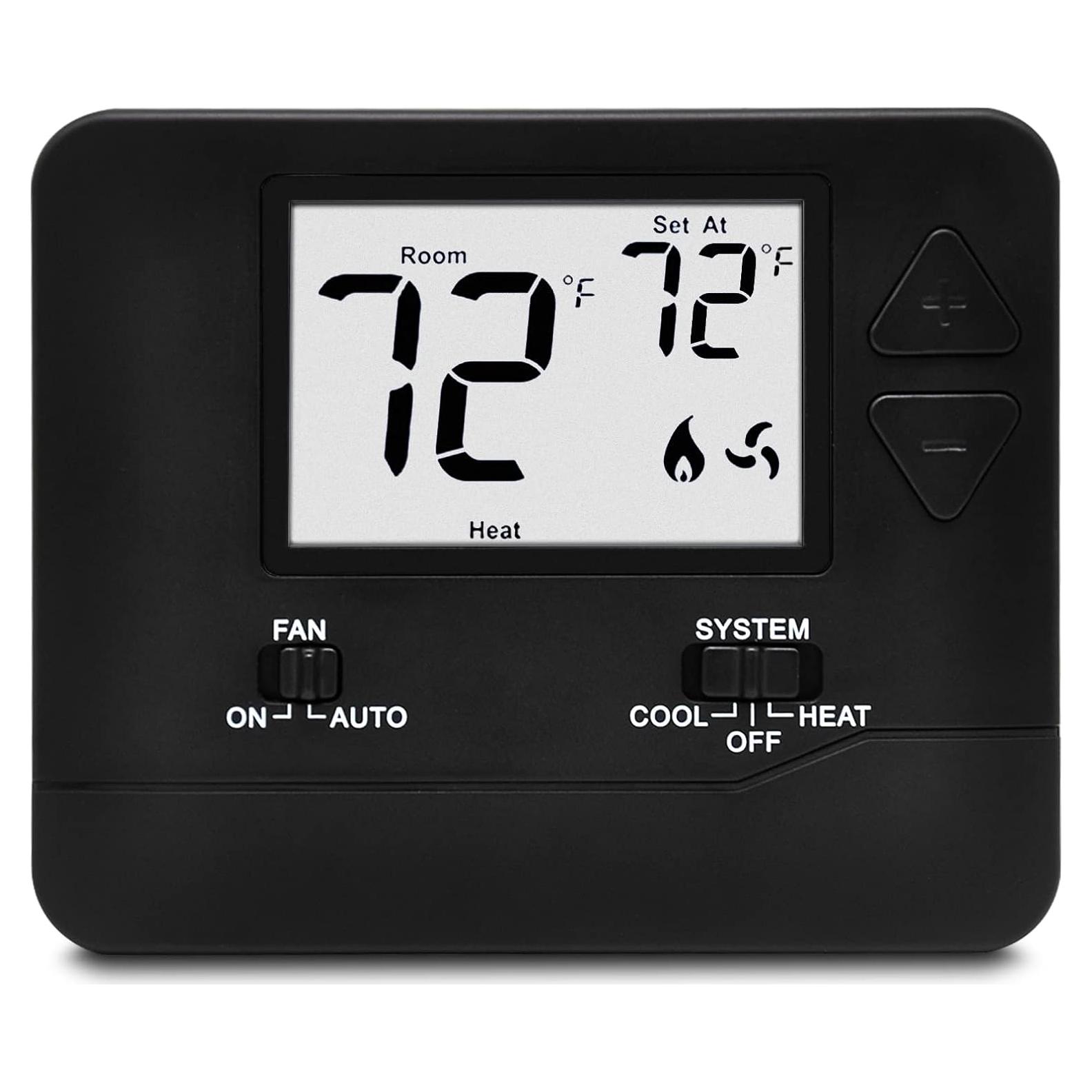 Termostato Digital No Programable ELECTECK 1 Calor 1 Frío LCD
