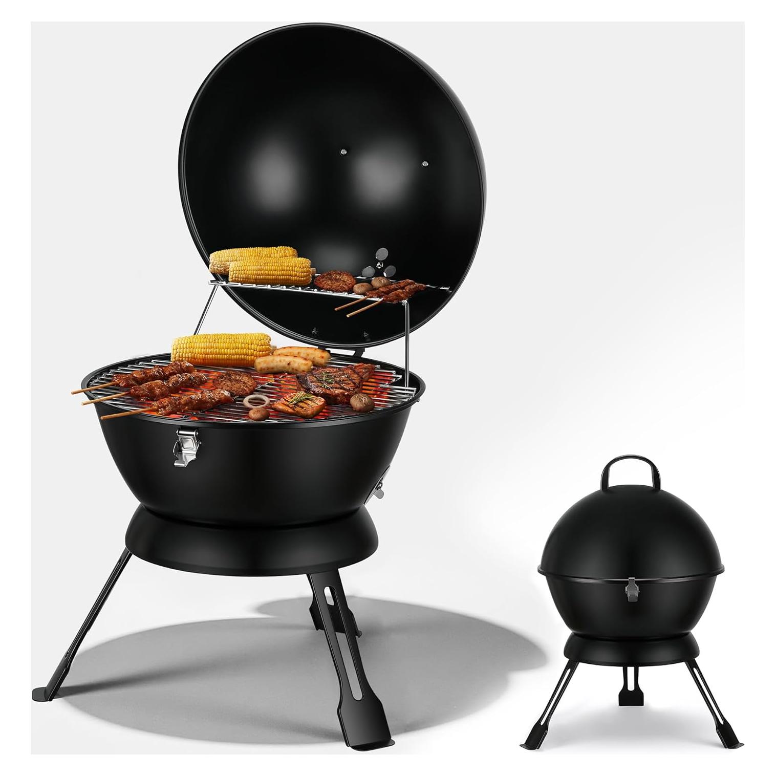 Parrilla de Barbacoa Portátil MAISON BACKYARDS 35.6 cm Carbón