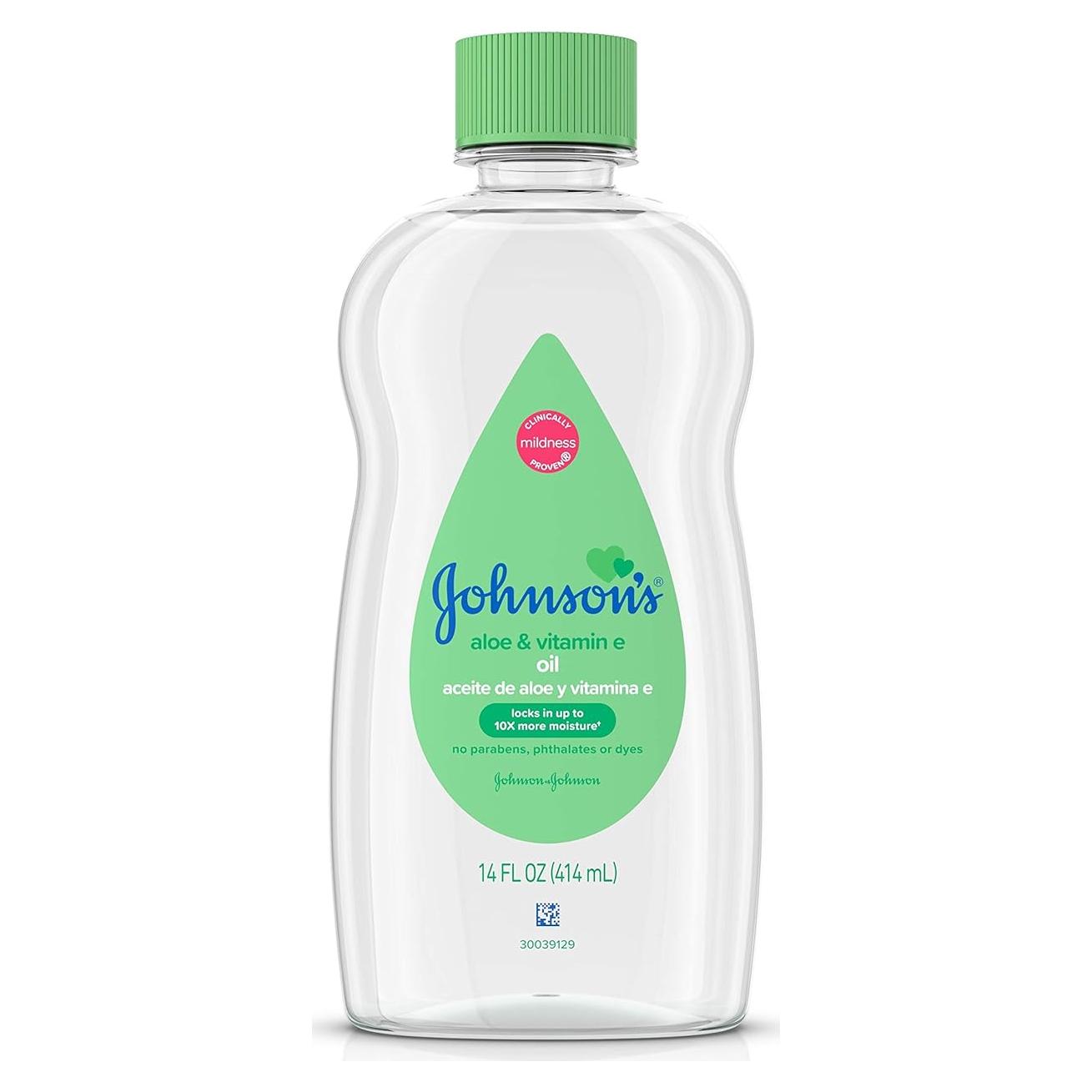 Aceite para Bebés Johnson & Johnson 414 ml Aloe Vera Vitamina E