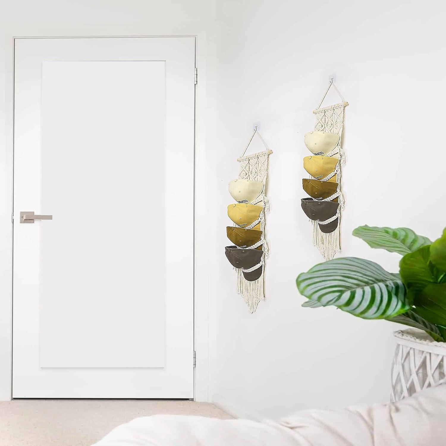 Perchero de Gorras Clysuply Boho 4 Capas Beige Hecho a Mano