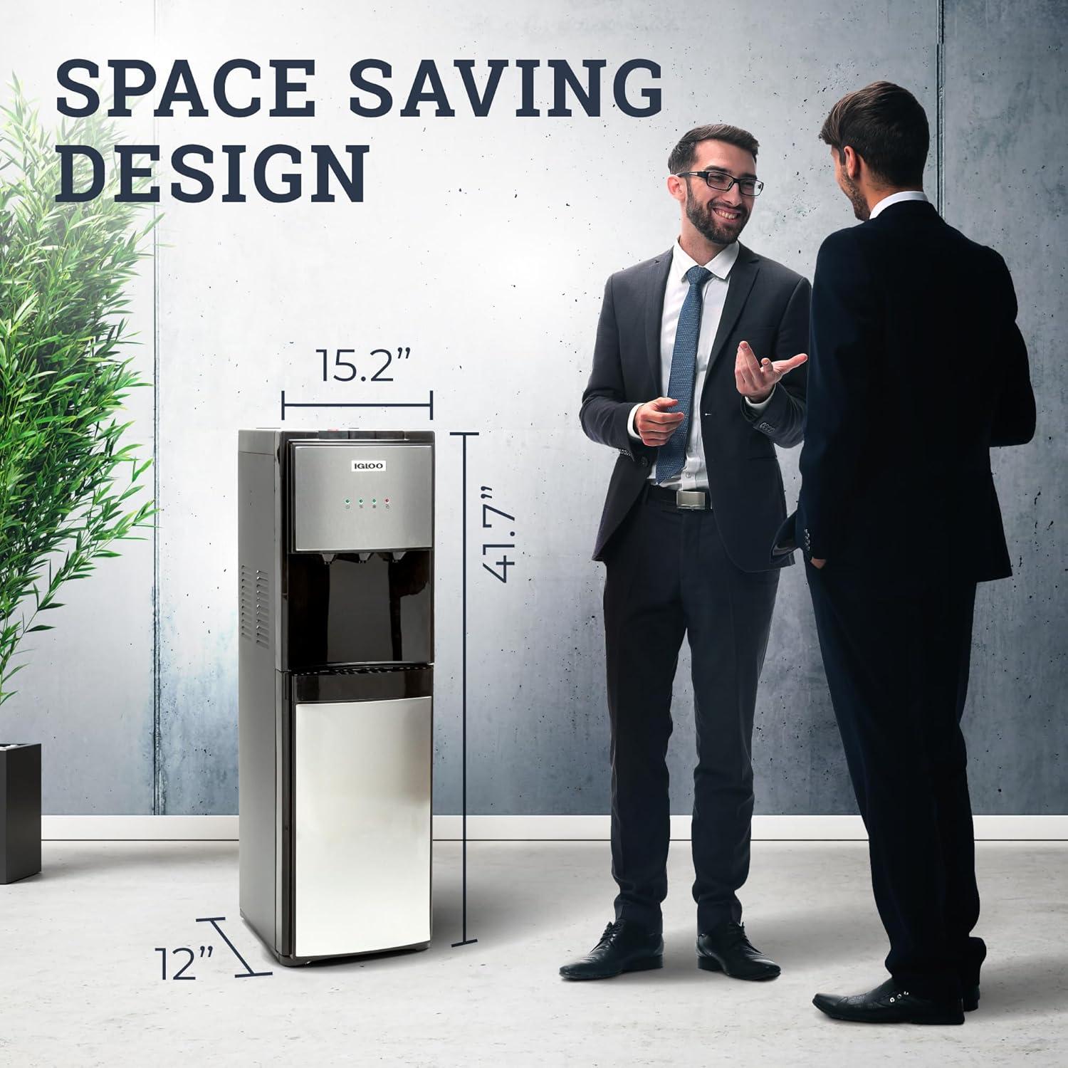 Dispensador de Agua Igloo Carga Inferior Acero Inoxidable 18.93L