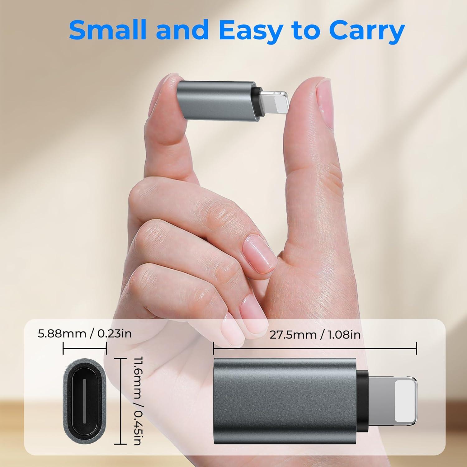 Adaptador USB C a Lightning Vanjua 4 Pack para iPhone y iPad